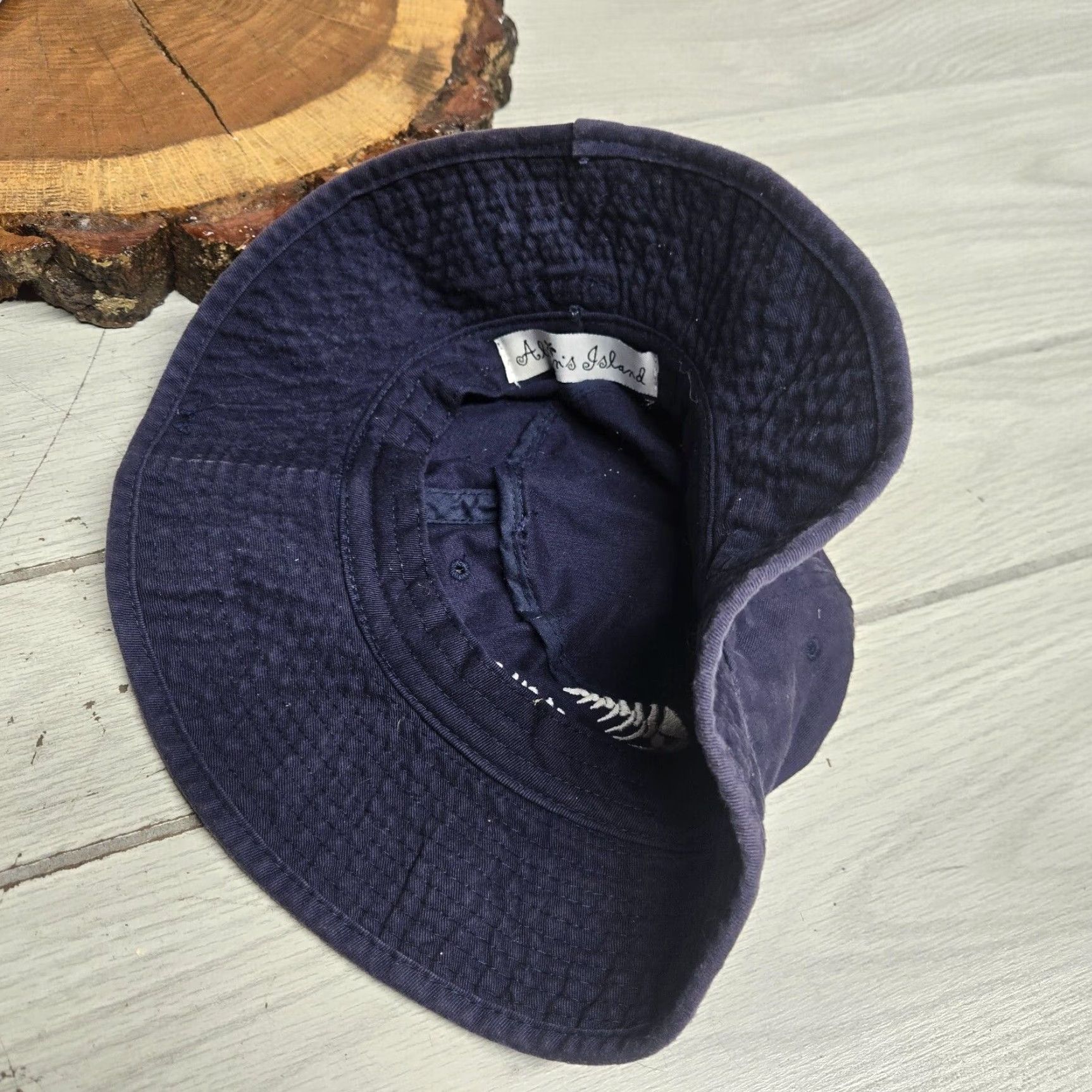 Vintage VINTAGE Panama Hat Bucket Boonie Ocean Sun Cap Blue Travel Men One Size Size ONE SIZE - 5 Thumbnail