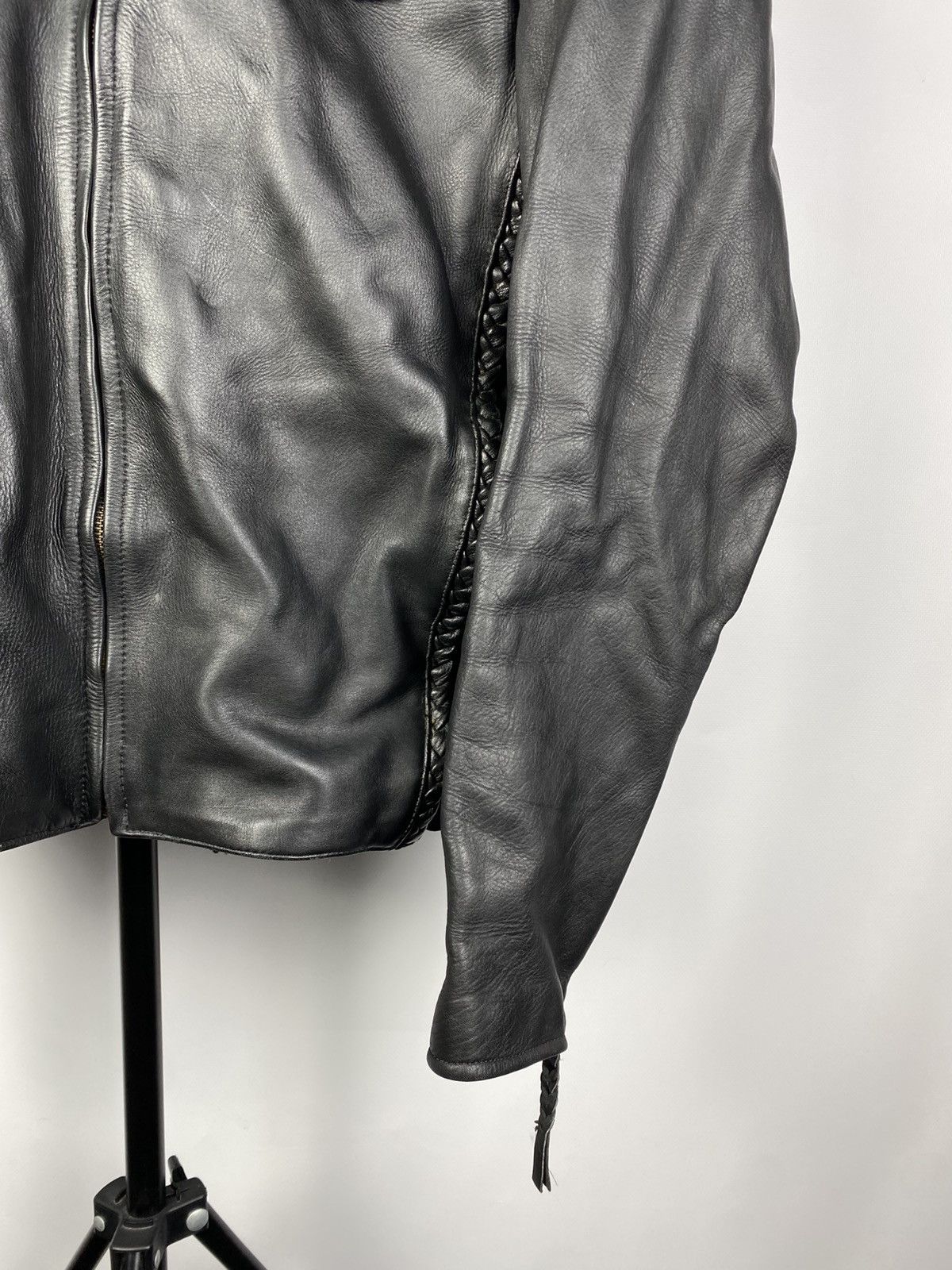 Cowboy Equipment × Vintage Vintage Biker Cowboy Leather MOTO Bomber Jacket Rock Punk Size US L / EU 52-54 / 3 - 5 Thumbnail