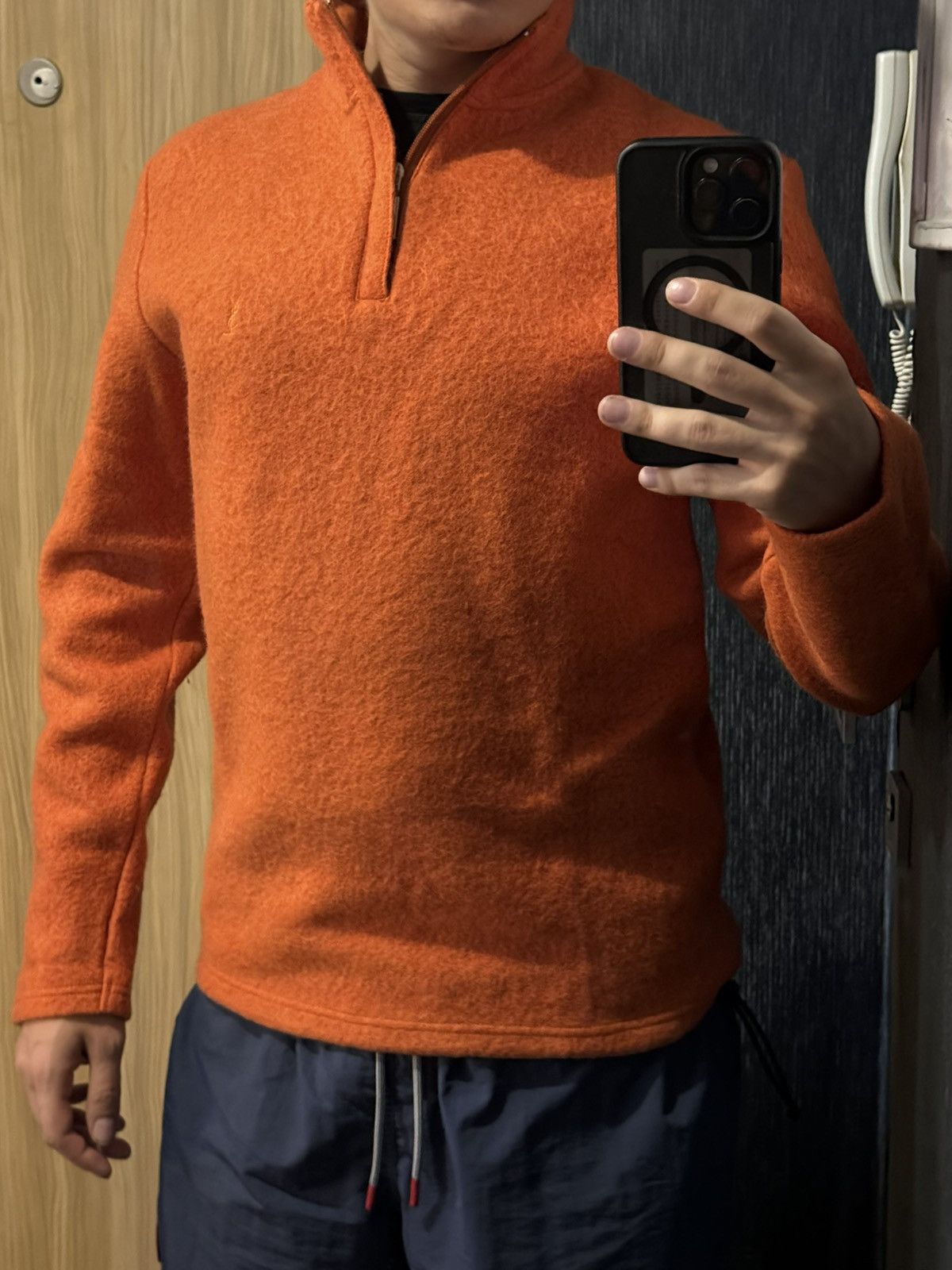 Yves Saint Laurent Wool YSL Sweatshirt 1/4 Quarter Zip Orange Soft Sweater 90s Size US S / EU 44-46 / 1 - 21 Thumbnail