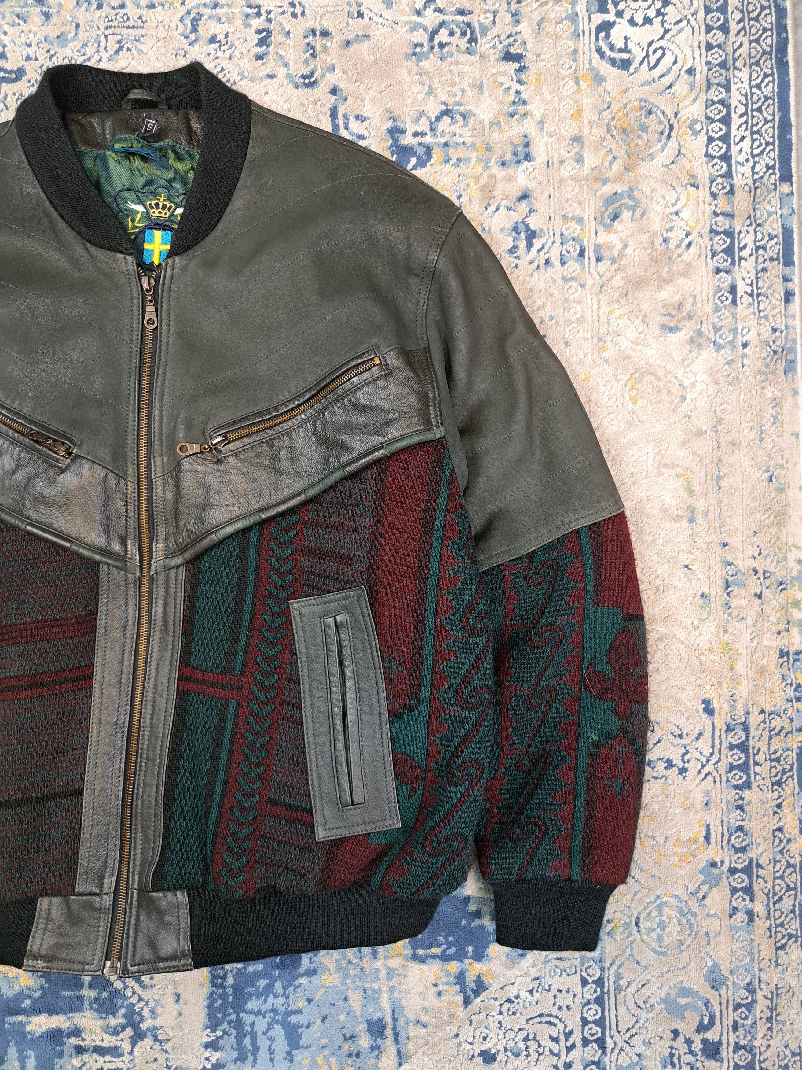 Vintage Vintage 90s Leather Bomber Jacket Avant Garde Size US L / EU 52-54 / 3 - 2 Thumbnail