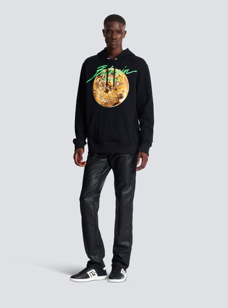 Balmain o1y0426 Logo Hoodie in Black Size US L / EU 52-54 / 3 - 4 Thumbnail