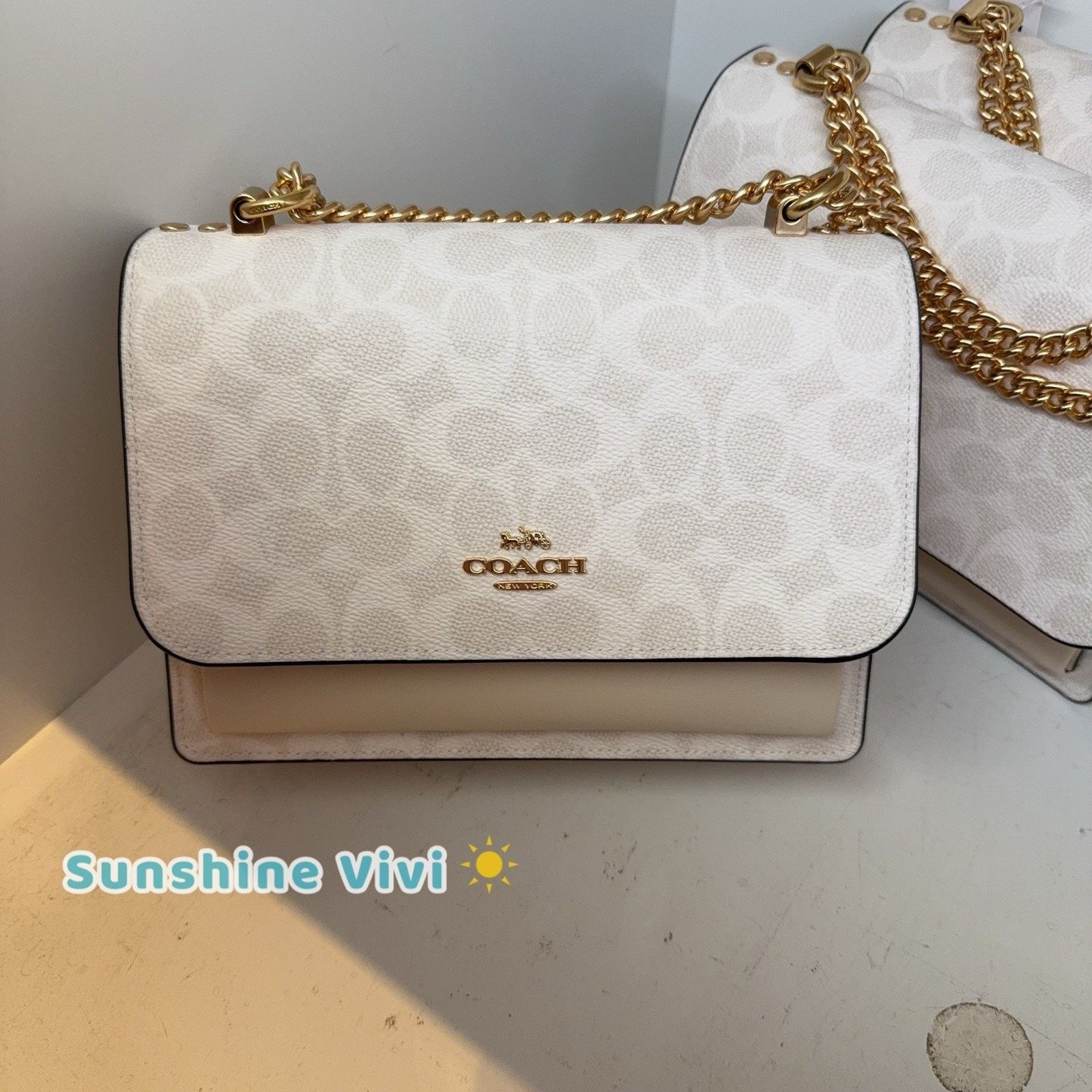 Coach NWT Coach Klare Crossbody Bag Gold/White/Chalk CAL29 Size ONE SIZE - 1 Thumbnail