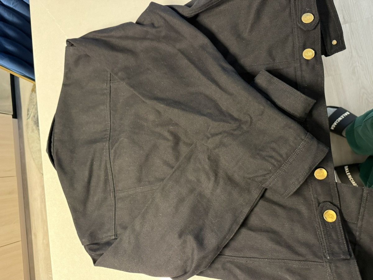 d*y様 ernest w baker ROSE STUDDED DENIM J Ernest W. Baker Black Rose Studded Denim Jacket