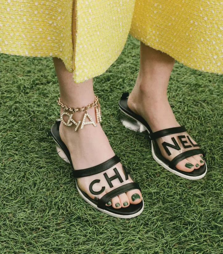 Chanel Chanel black transparent sandals 38.5 98 new Size US 8 / IT 38 - 8 Thumbnail