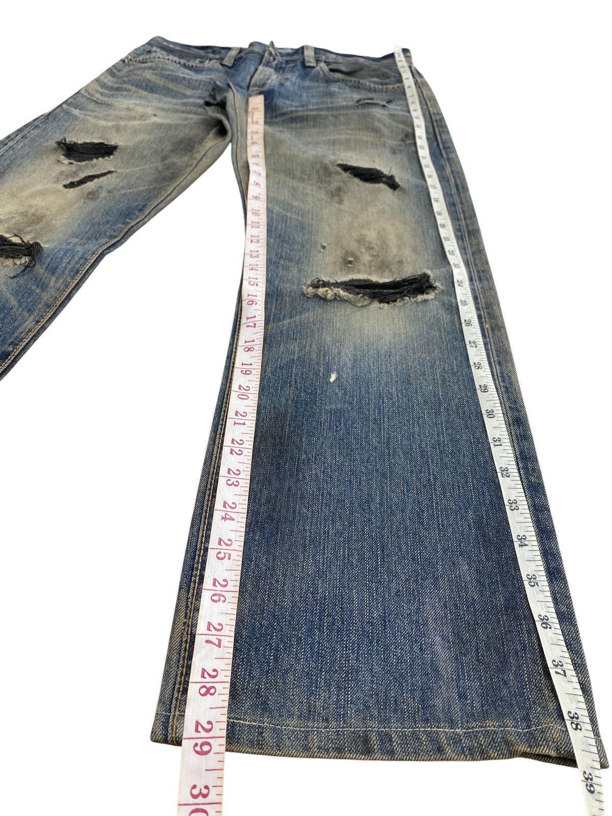 Edwin Vintage Edwin Mud Wash Style Distressed Jeans Size US 32 / EU 48 - 11 Thumbnail