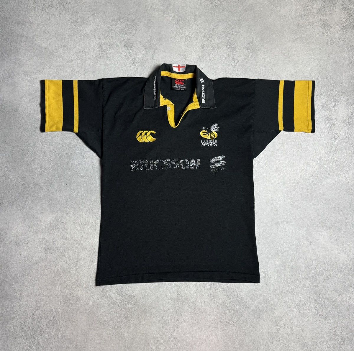 Canterbury of New Zealand London Wasps 1999 2001 Home Rugby Shirt Jersey Canterbury Size US M / EU 48-50 / 2 - 1 Thumbnail