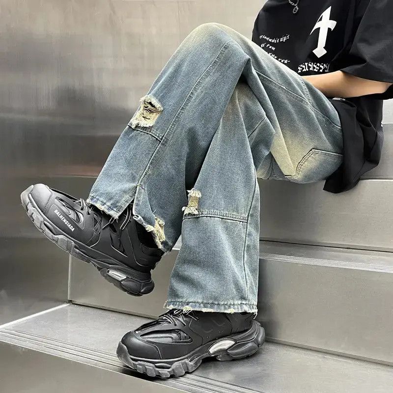 Japanese Brand Retro hip-hop casual ripped jeans Size US 30 / EU 46 - 2 Thumbnail