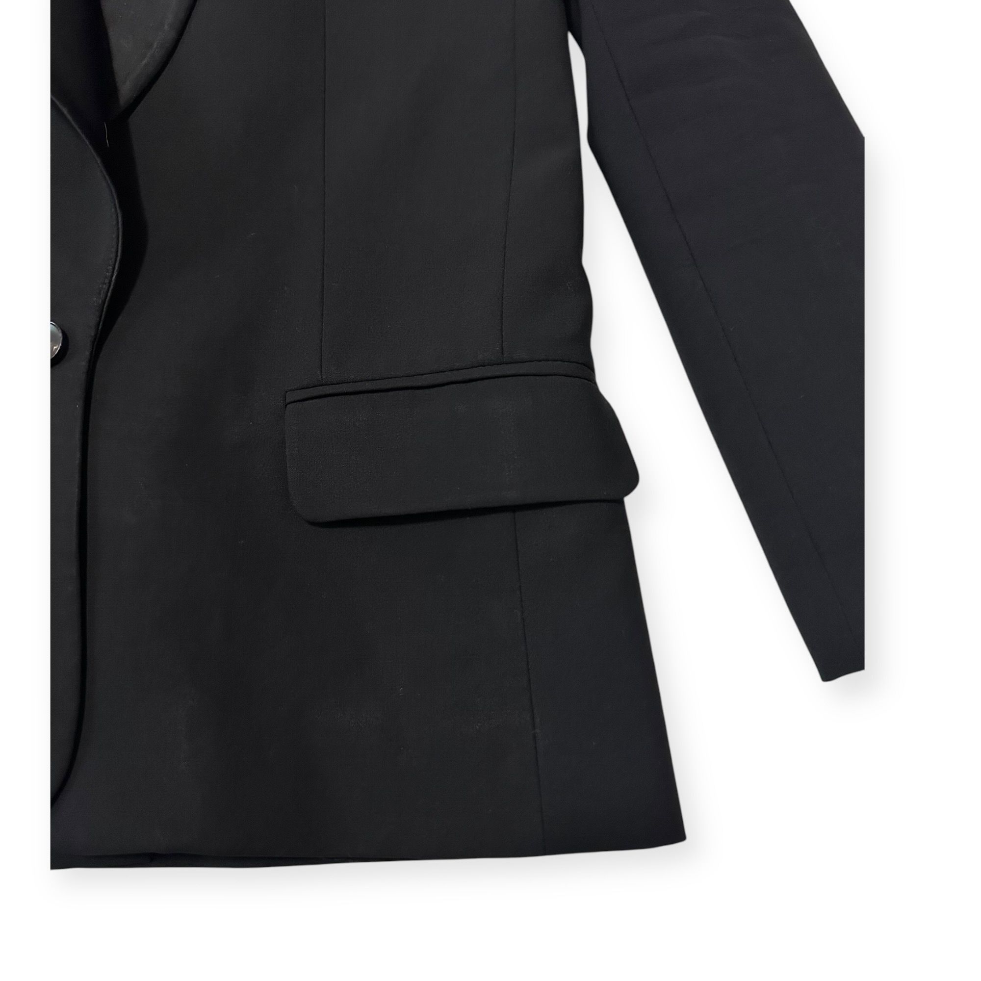 Iro Iro Alix Black Wool Blazer with pin stripe satin collar. 38E Size S / US 4 / IT 40 - 9 Thumbnail