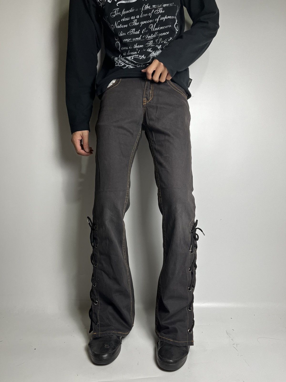 If Six Was Nine lace up oolalasasson pant japanese brand Size US 27 - 5 Thumbnail