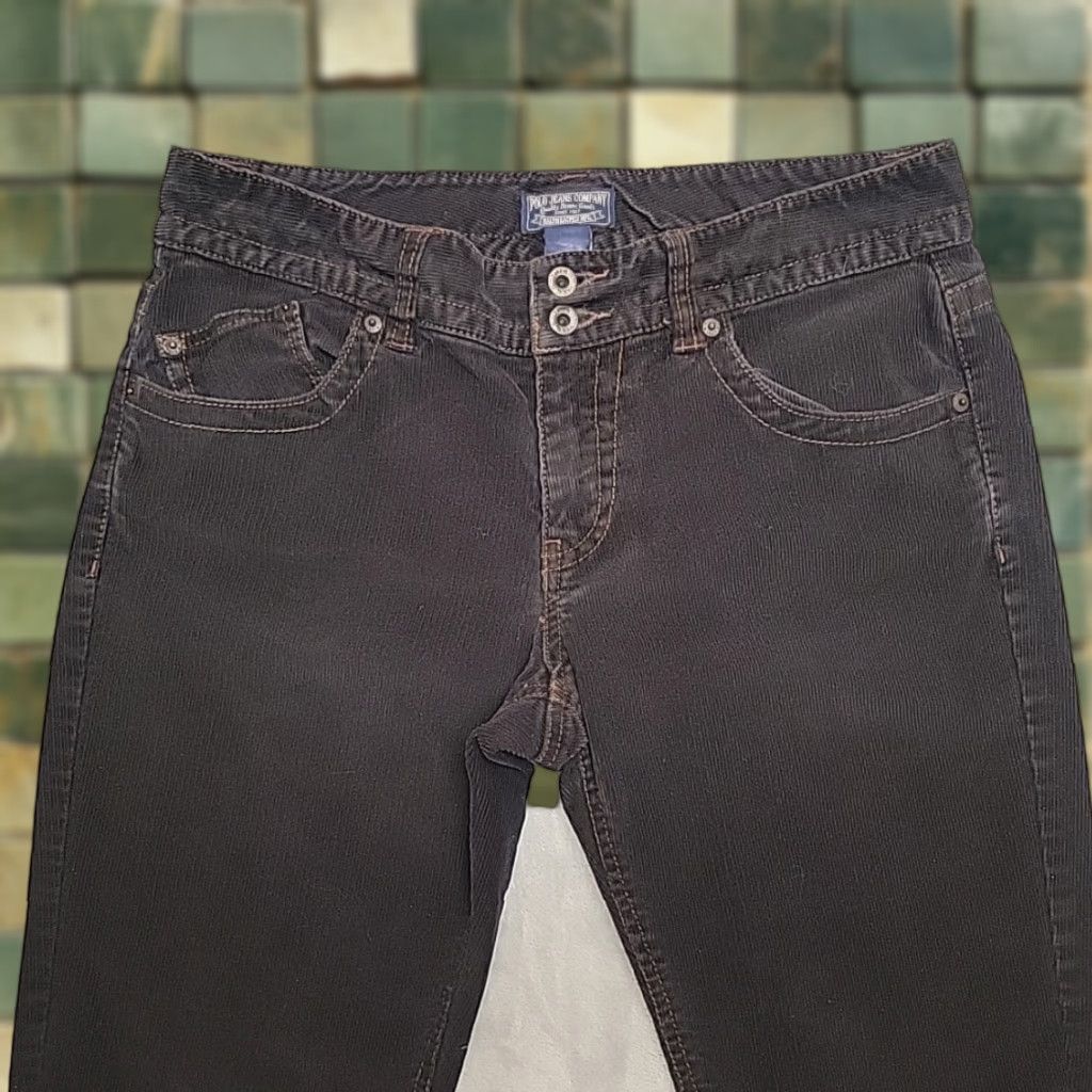 Polo Ralph Lauren Polo Jeans Company Pants Womens 10x32 Black Corduroy Chino Pants Y2K Retro Shirt? Size 32" / US 10 / IT 46 - 1 Thumbnail