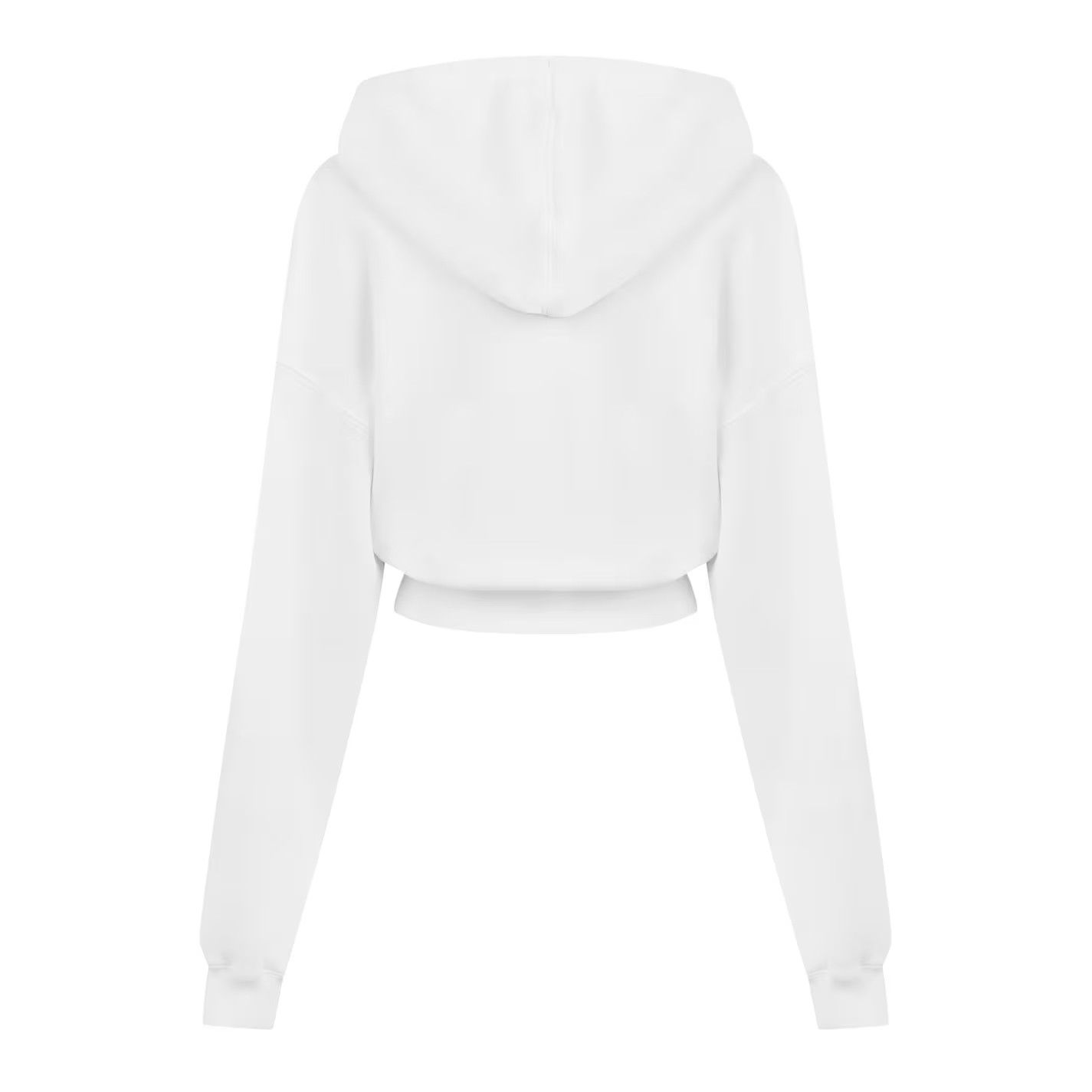 Off-White o1g2r1mq1224 Crop Hoodie in White Size S / US 4 / IT 40 - 2 Thumbnail