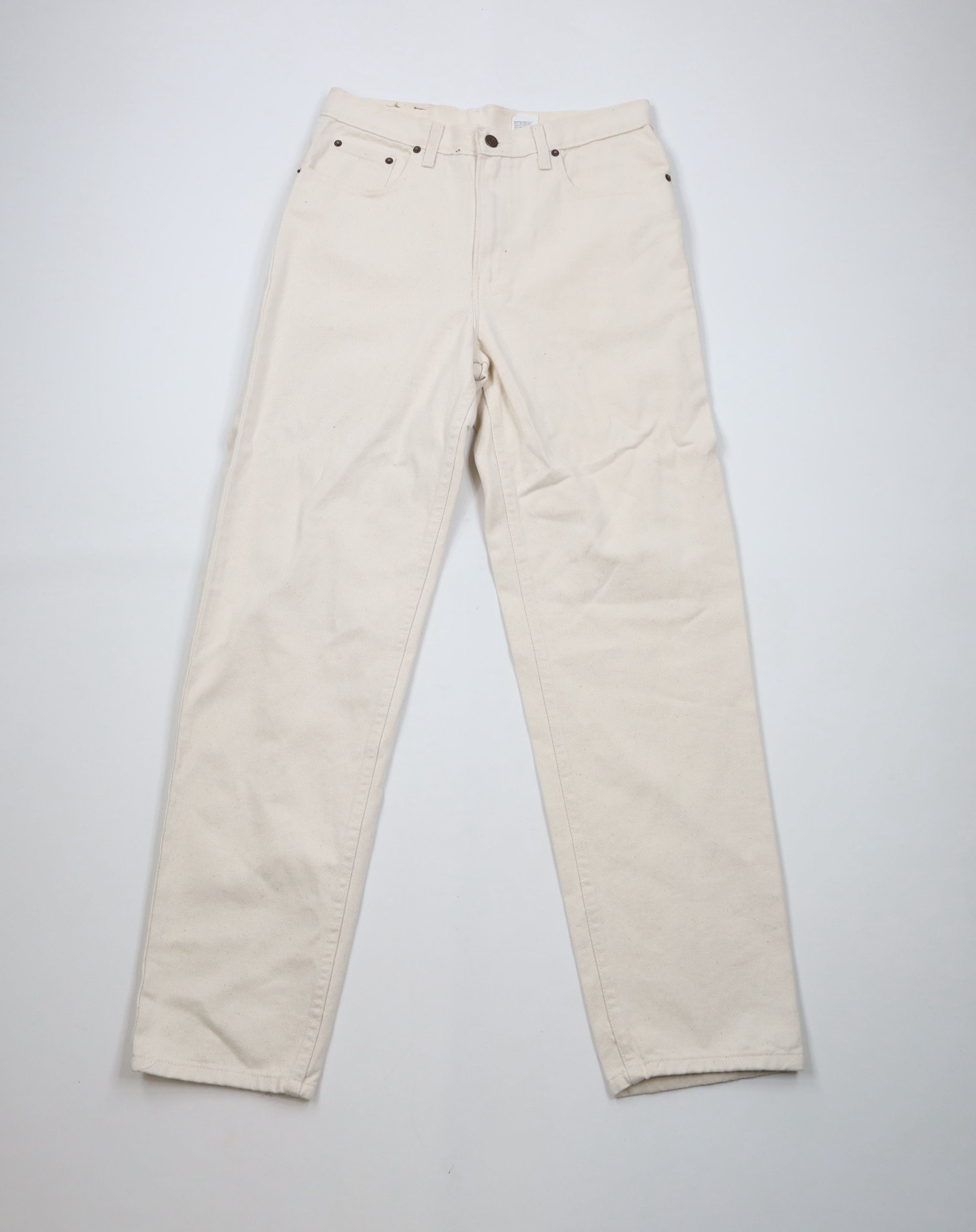 Vintage Deadstock Vintage 90s Streetwear Leg Denim Jeans Beige Size US 32 / EU 48 - 1 Thumbnail
