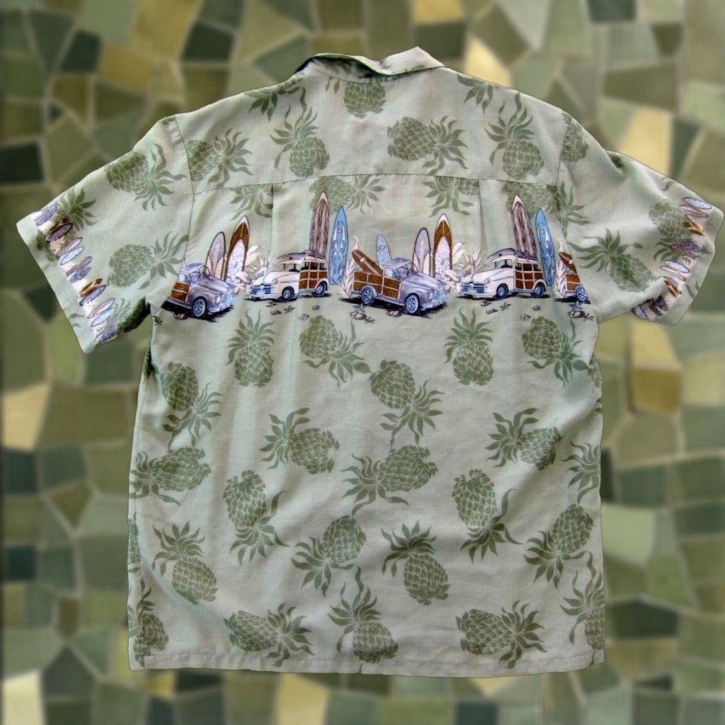 Vintage VTG Diamond Head Rayon Green Floral Surf Hawaiian Shirt Men L Size US L / EU 52-54 / 3 - 1 Thumbnail