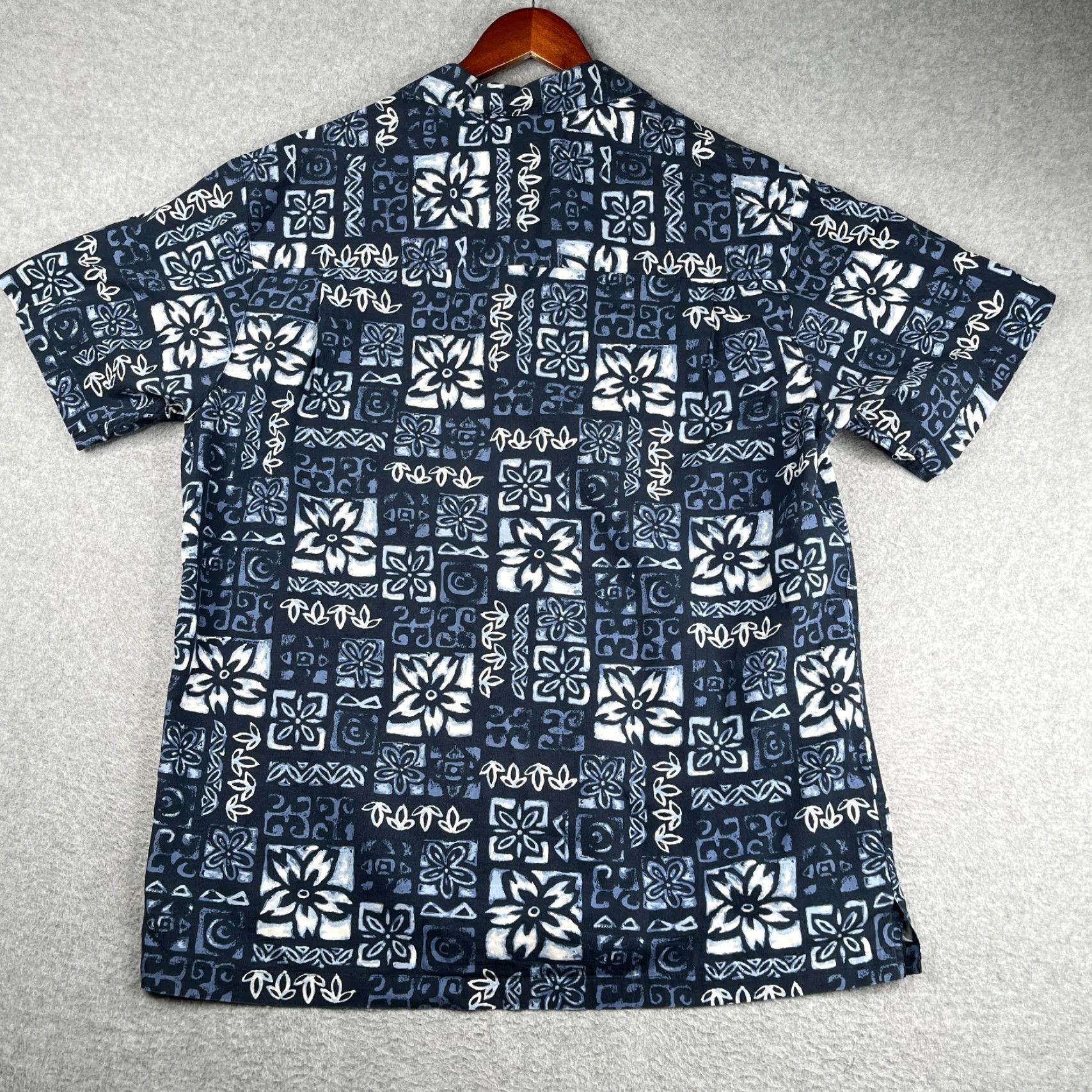 Chaps Chaps Ralph Lauren Tribal Hawaiian Print Shirt Camp Blue Casual Short Sleeve Shirt Mens L Blue Floral Hawaiian 90s? Size US L / EU 52-54 / 3 - 5 Thumbnail