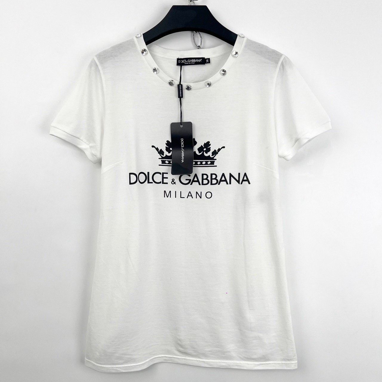 Dolce & Gabbana Dolce&Gabbana Crown Print Logo Short Sleeve Size S / US 4 / IT 40 - 1 Thumbnail