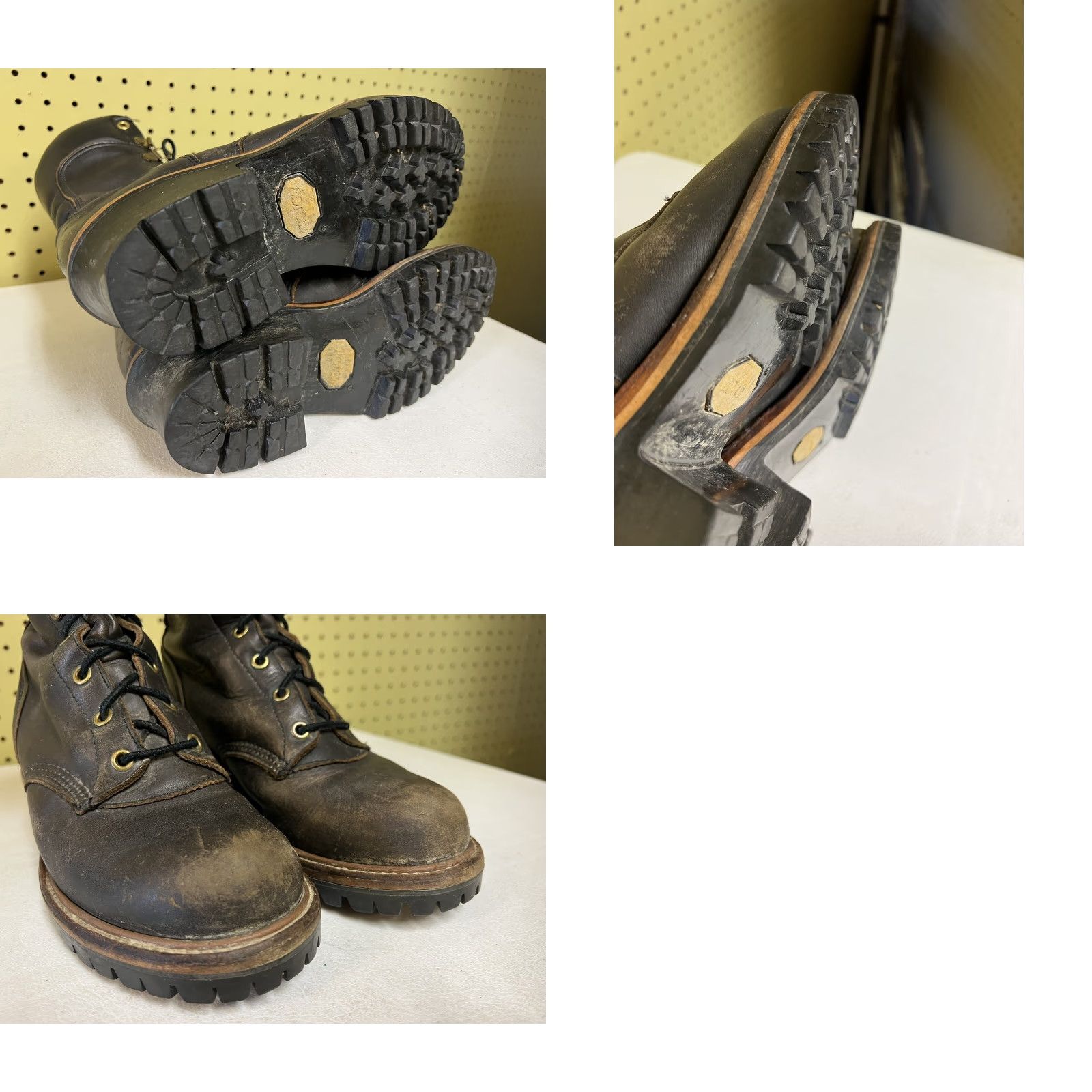 Chippewa VINTAGE Chippewa BOOTS Leather Work & Safety 29417 Men 9E Brown Leather Slip Resistant Cushioned Lace Up Round Toe Vintage 1994 1995 Stock # 29417 Size US 6 / EU 39 - 8 Thumbnail