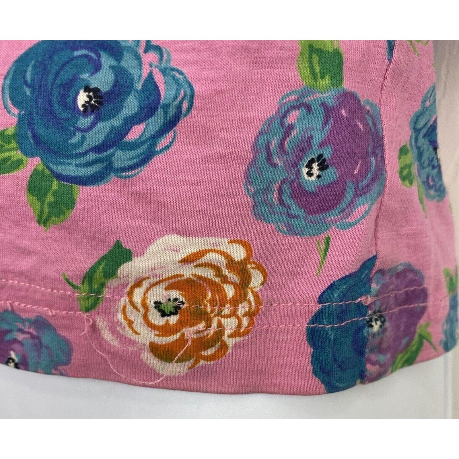 Other VTG Ungaro Ter Floral Pink Blue 3/4 Sleeve Shirt V Neck Size M / US 6-8 / IT 42-44 - 3 Thumbnail