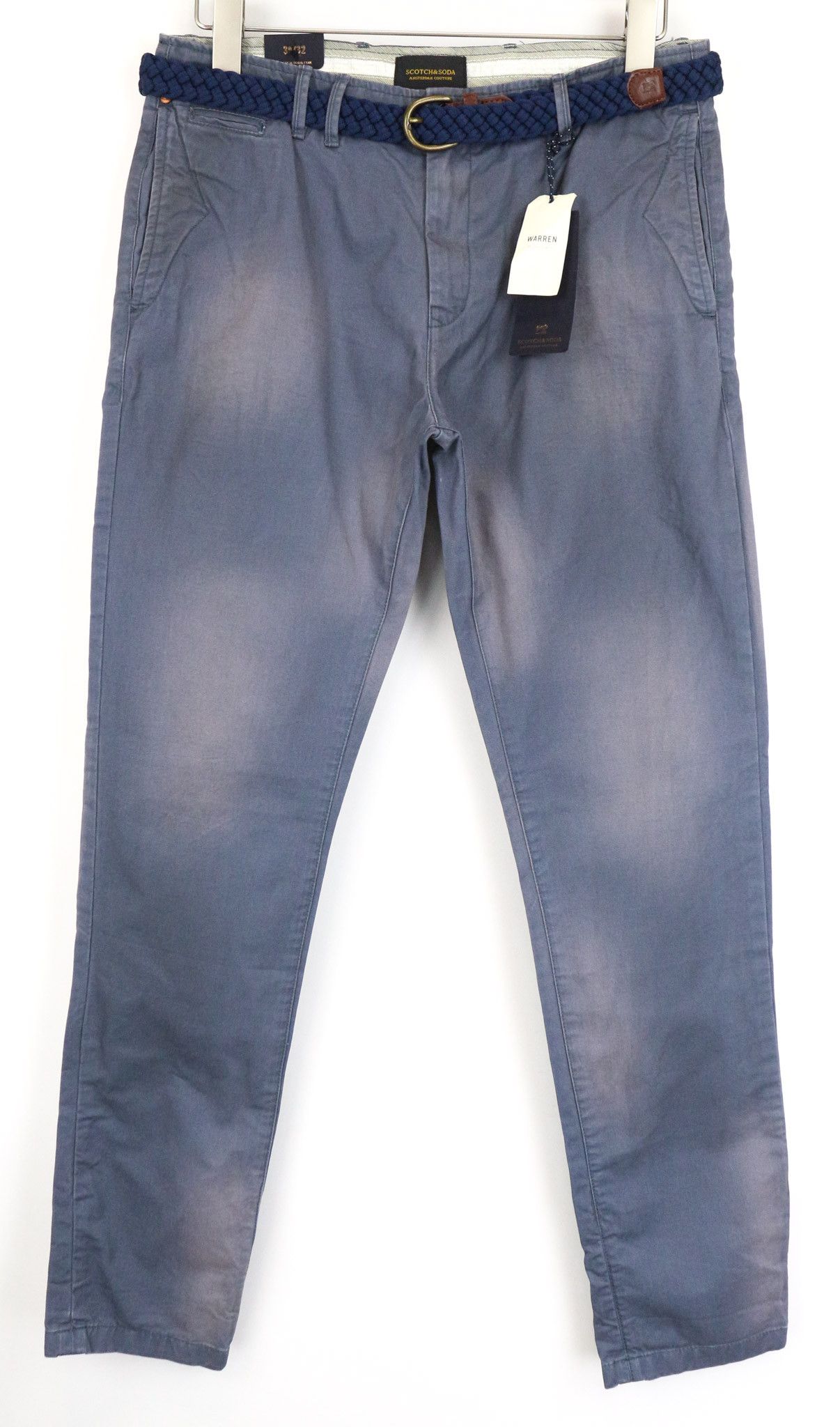 Scotch & Soda WARREN W30/L32 Relaxed Slim Blue Cotton Trousers 75690 Size US 30 / EU 46 - 1 Thumbnail
