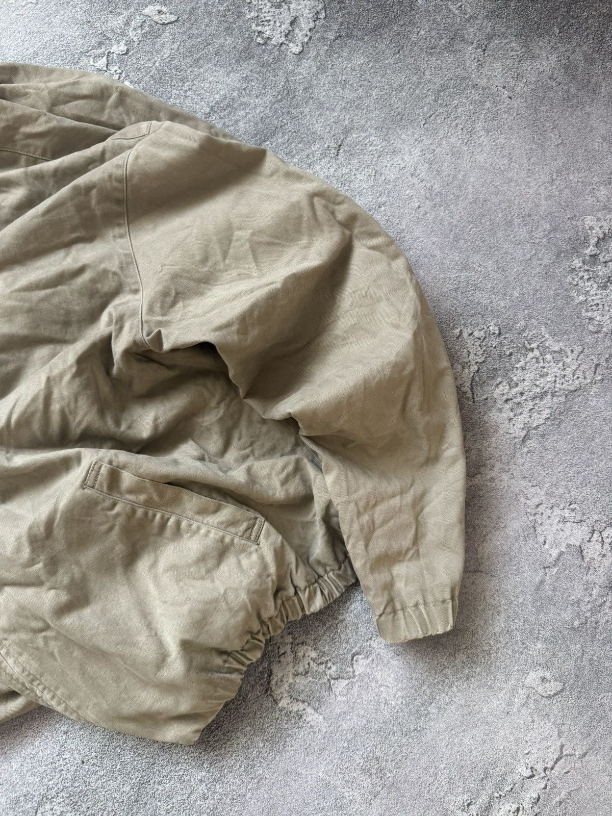 Polo Ralph Lauren × Vintage Polo Ralph Lauren XL 90s zip jacket bomber beige long sleeve Size US XL / EU 56 / 4 - 25 Thumbnail