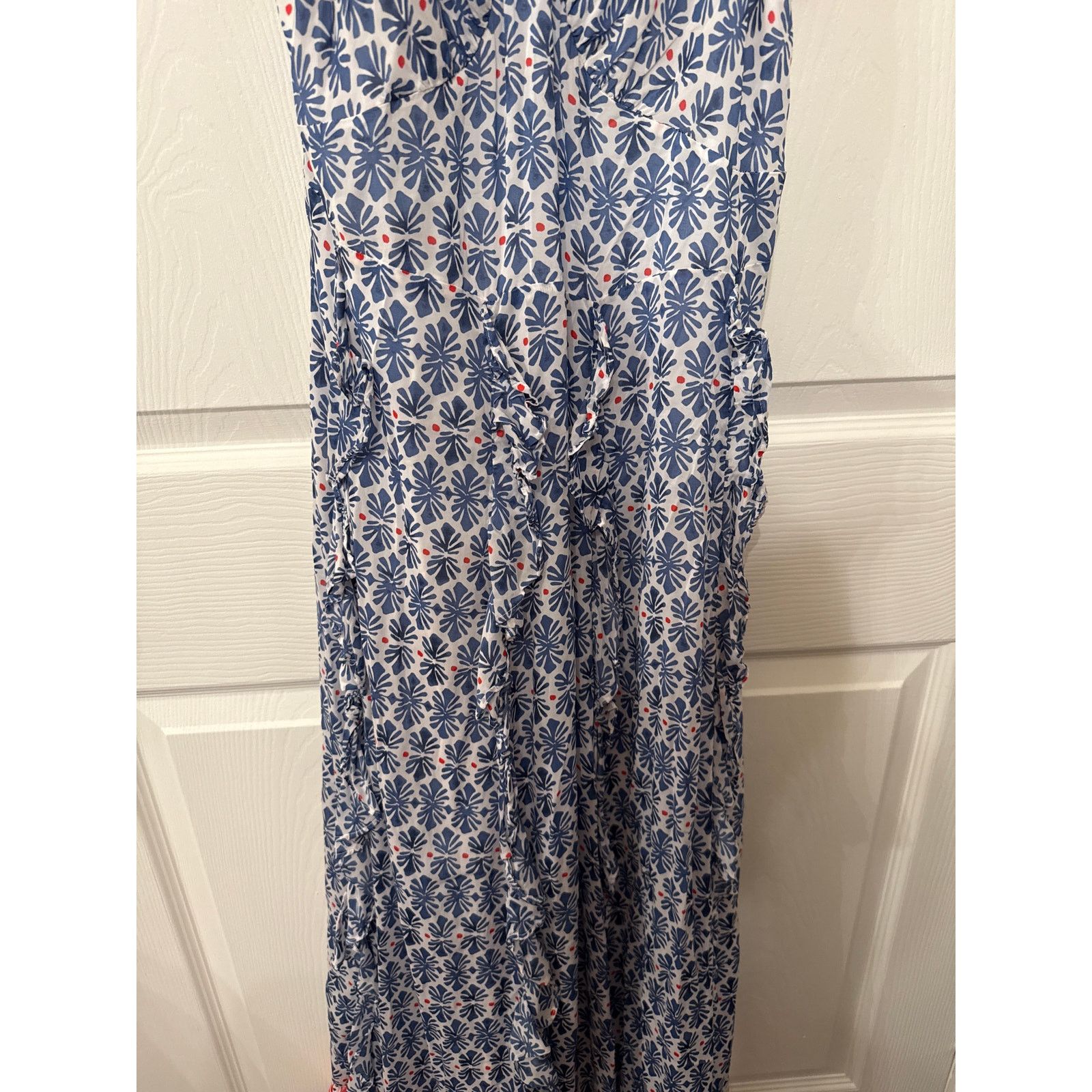 Vineyard Vines Vineyard Vines Block Print Shell Ruffled Maxi Dress, 6 Size M / US 6-8 / IT 42-44 - 3 Thumbnail