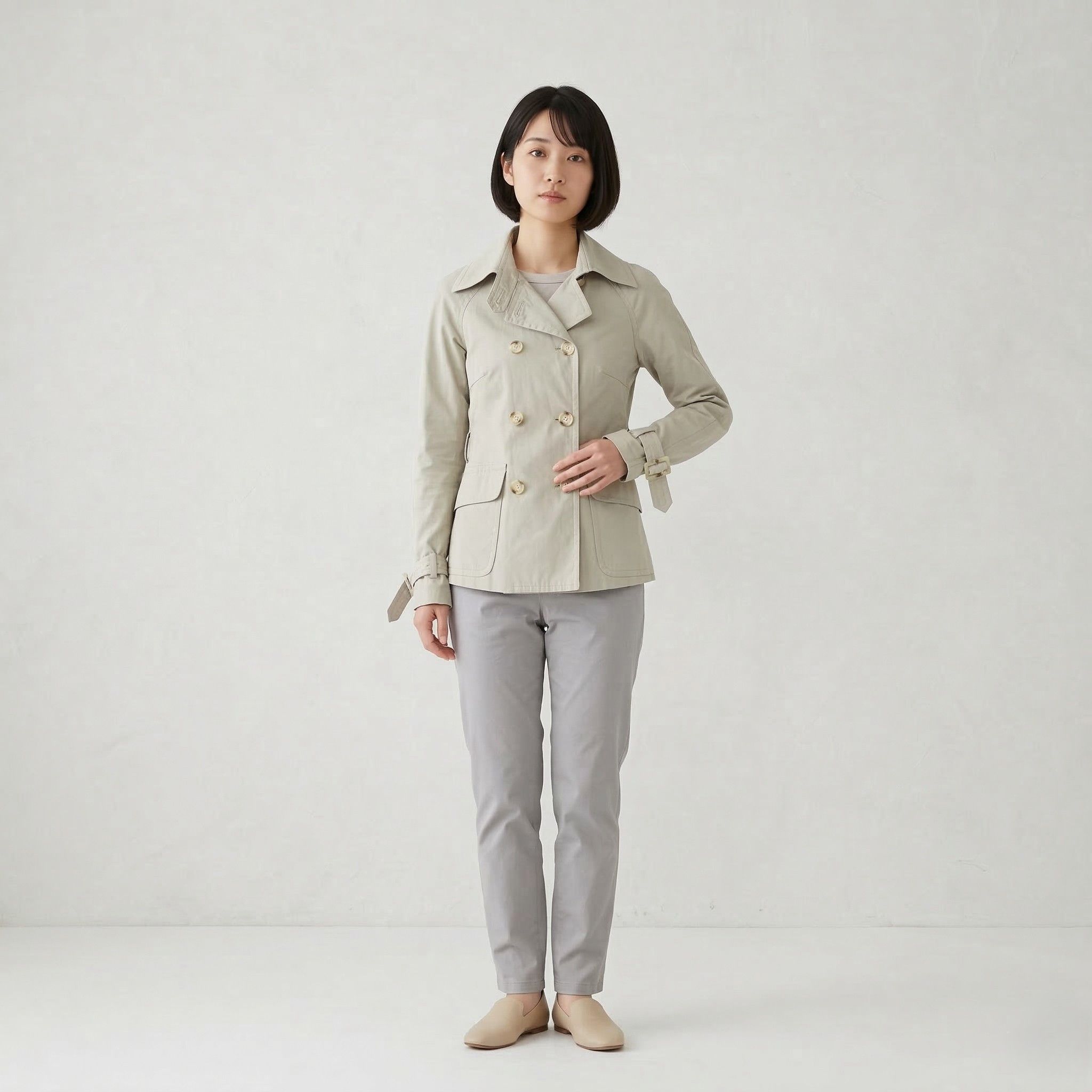 United Colors Of Benetton United Colors Of Benetton Women 38 XS Jacket Beige 0479 Size XS / US 0-2 / IT 36-38 - 1 Thumbnail