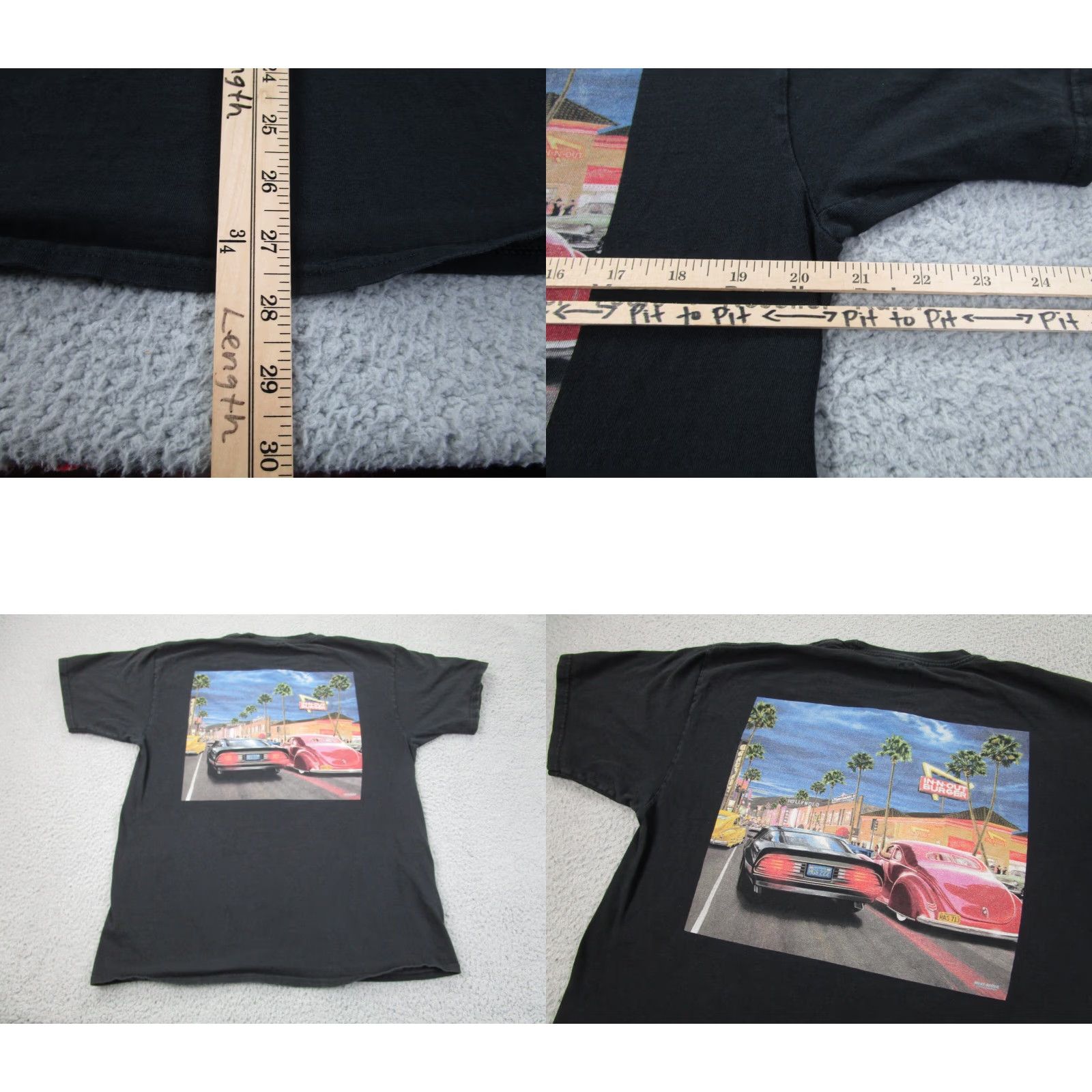 Vintage IN-N-Out Burger Shirt Mens L Black Hot Rod California Drive Thru Classic Cars Size US L / EU 52-54 / 3 - 8 Thumbnail