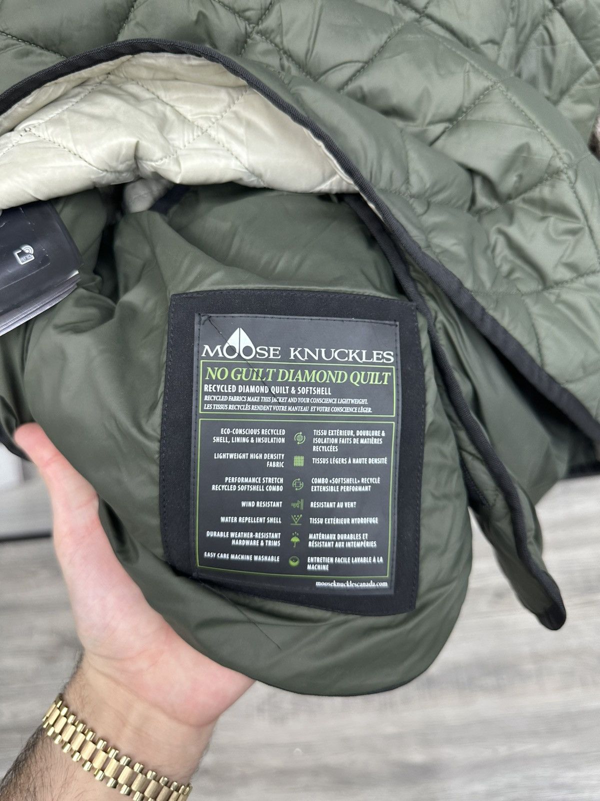 Moose Knuckles Moose Knuckles Statewood jacket diamond-quilted Down Green Size US XL / EU 56 / 4 - 6 Thumbnail