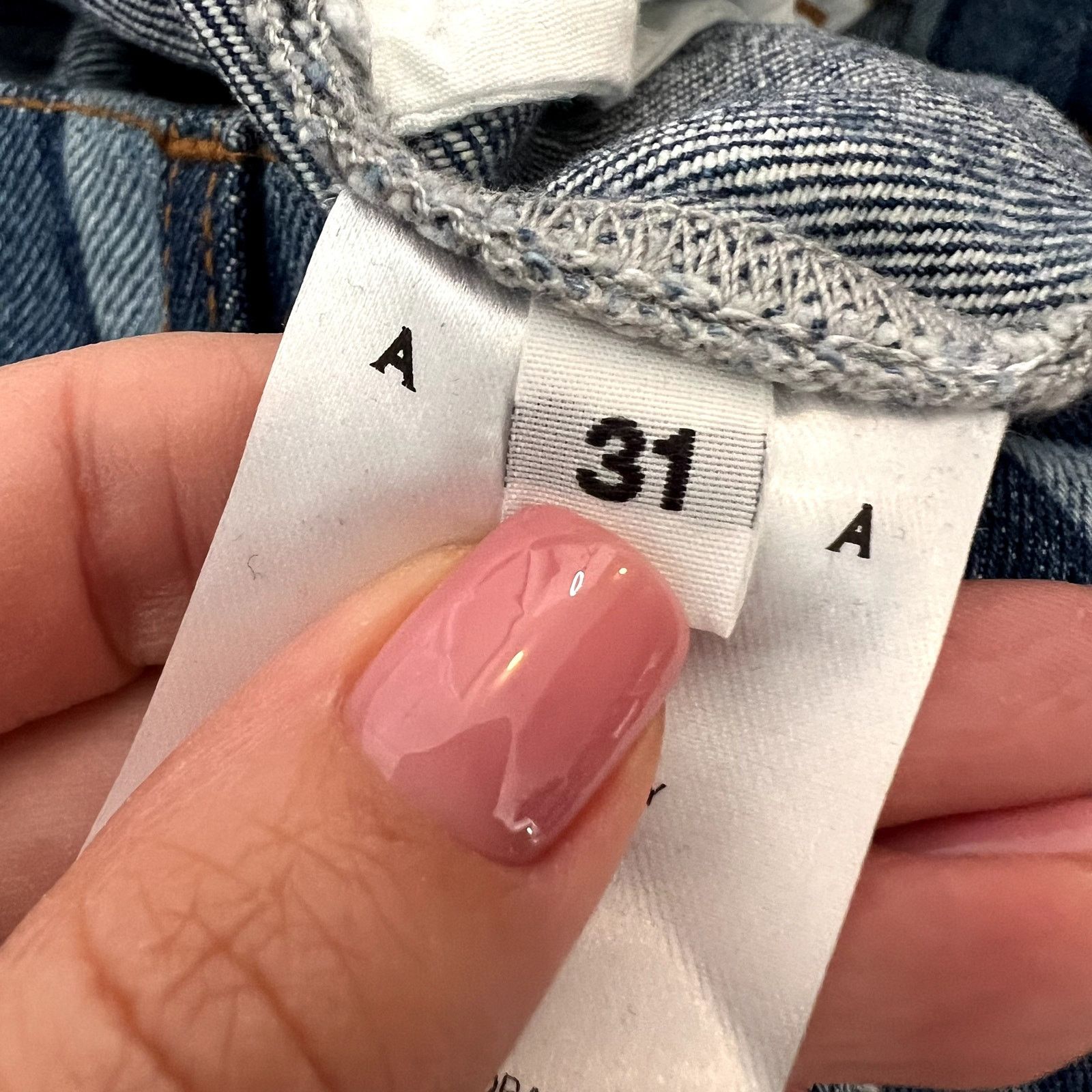 Area AREA Sunray High-Rise Wide-Leg Jeans Blue Print Size 31 Size 31" - 7 Thumbnail