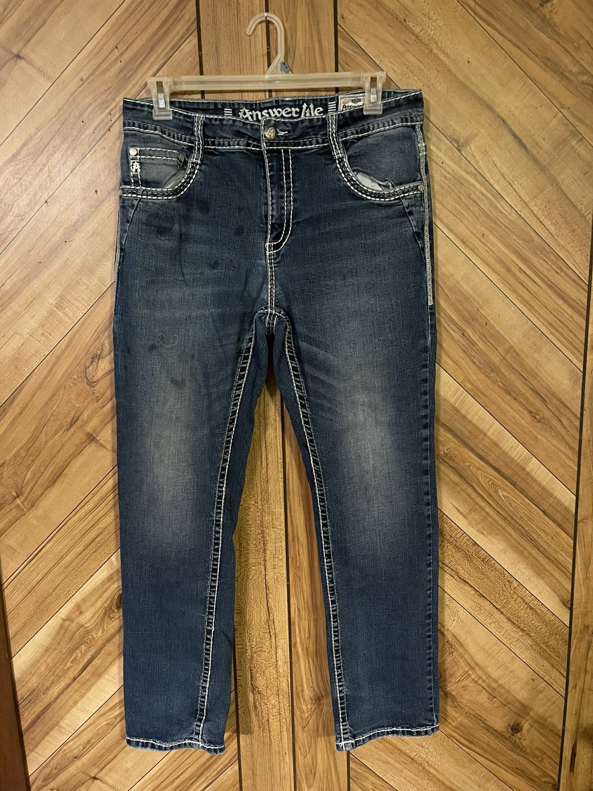 Other Answer Me Men’s 38 X 32 Straight Fit Blue Denim Jeans Size US 38 / EU 54 - 2 Thumbnail