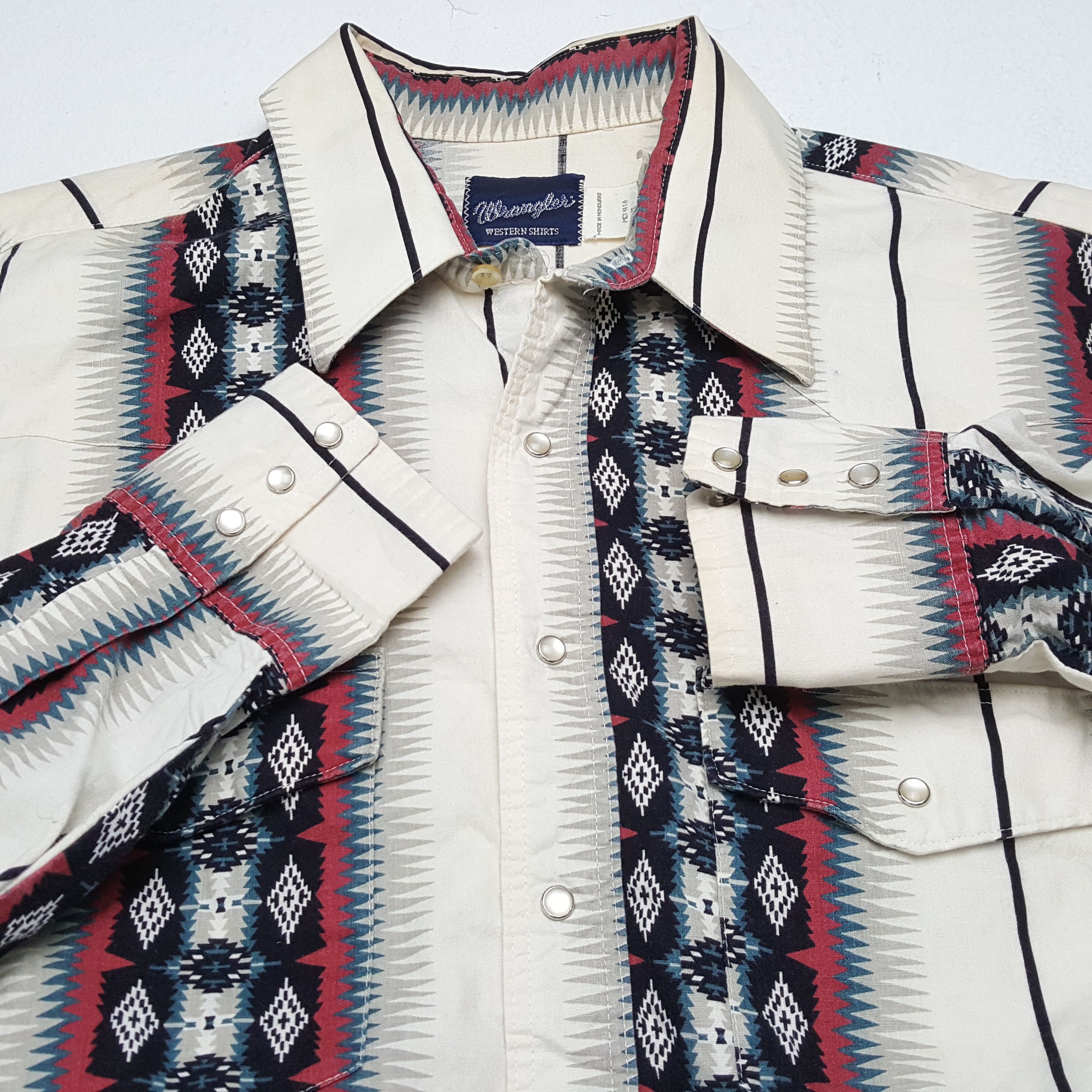Vintage × Wrangler WRANGLER American Classic Fashion Style Casual Shirt Size US XL / EU 56 / 4 - 7 Thumbnail