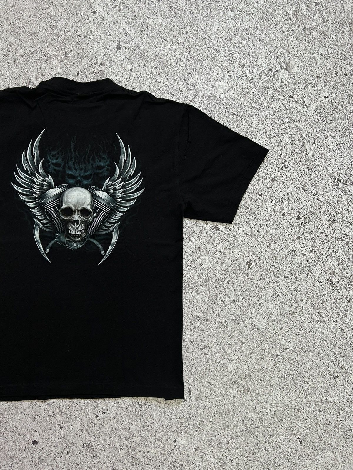 Band Tees × Vintage Vintage 90’s Helmet Laws Suck Skeleton On A Bike Rock Tee Size US XL / EU 56 / 4 - 6 Thumbnail