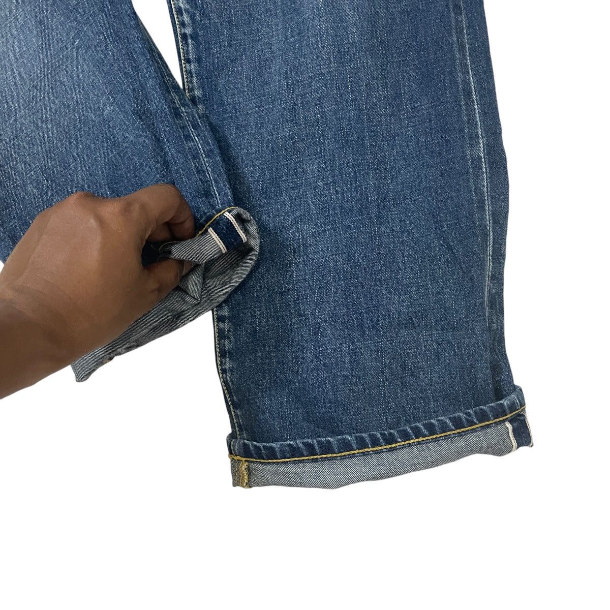 Japanese Brand Vintage Aozora Selvedge Redline Denim Jeans Size US 32 / EU 48 - 4 Thumbnail