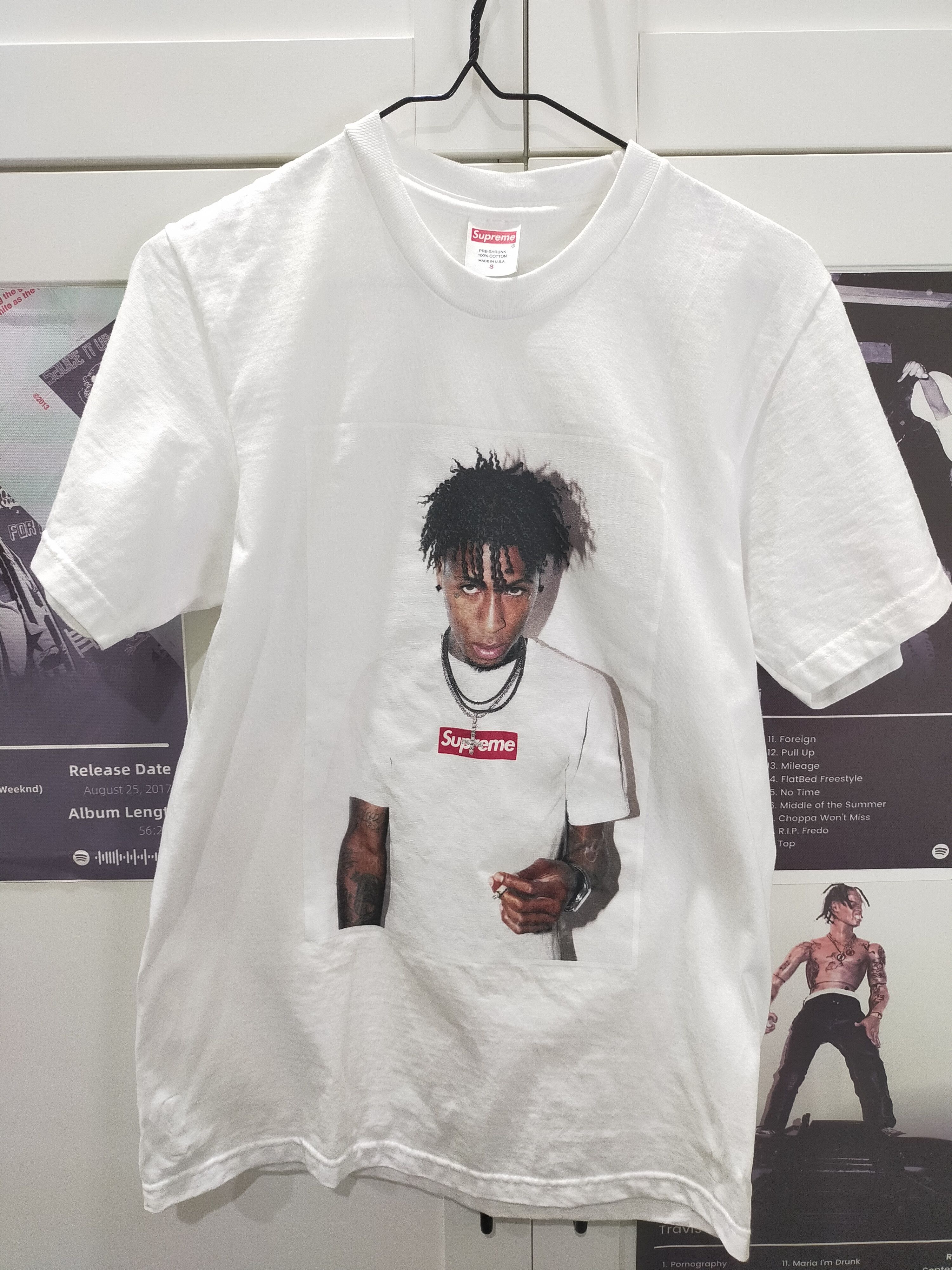 Image of Nba Youngboy Ss23 Shirt Size Small in White, Men's