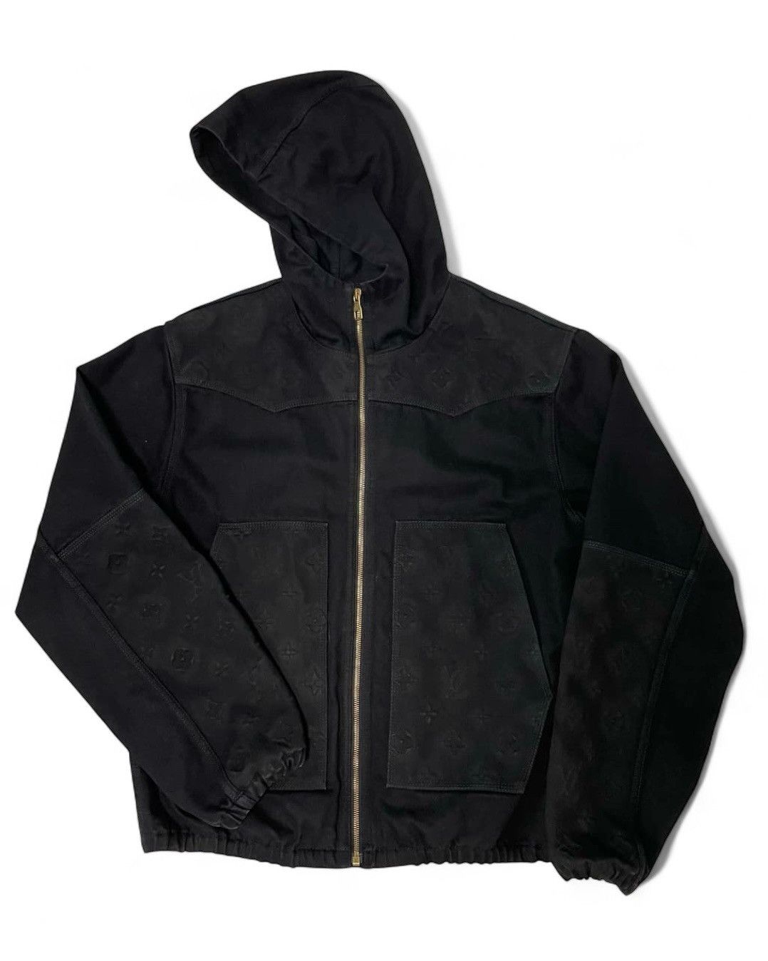 Louis Vuitton Louis Vuitton Denim Monogram Hooded Carpenter Jacket Black Size US L / EU 52-54 / 3 - 1 Thumbnail