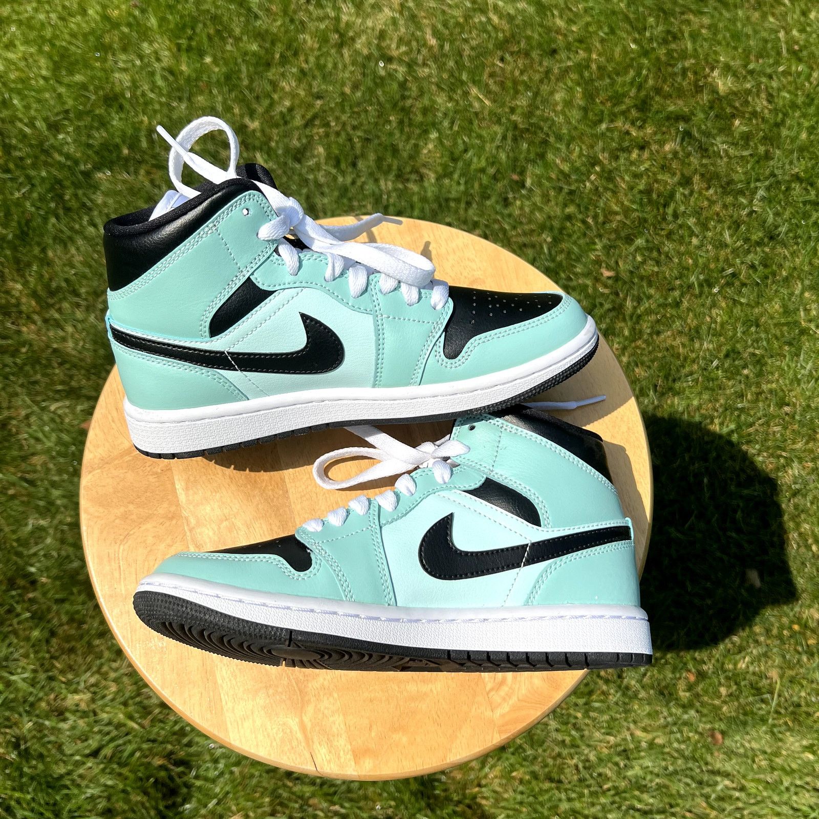 Jordan Brand × Nike Wmns Air Jordan 1 Mid Aqua Black Women's Shoes - Size 5.5 Size US 5.5 / IT 35.5 - 2 Thumbnail