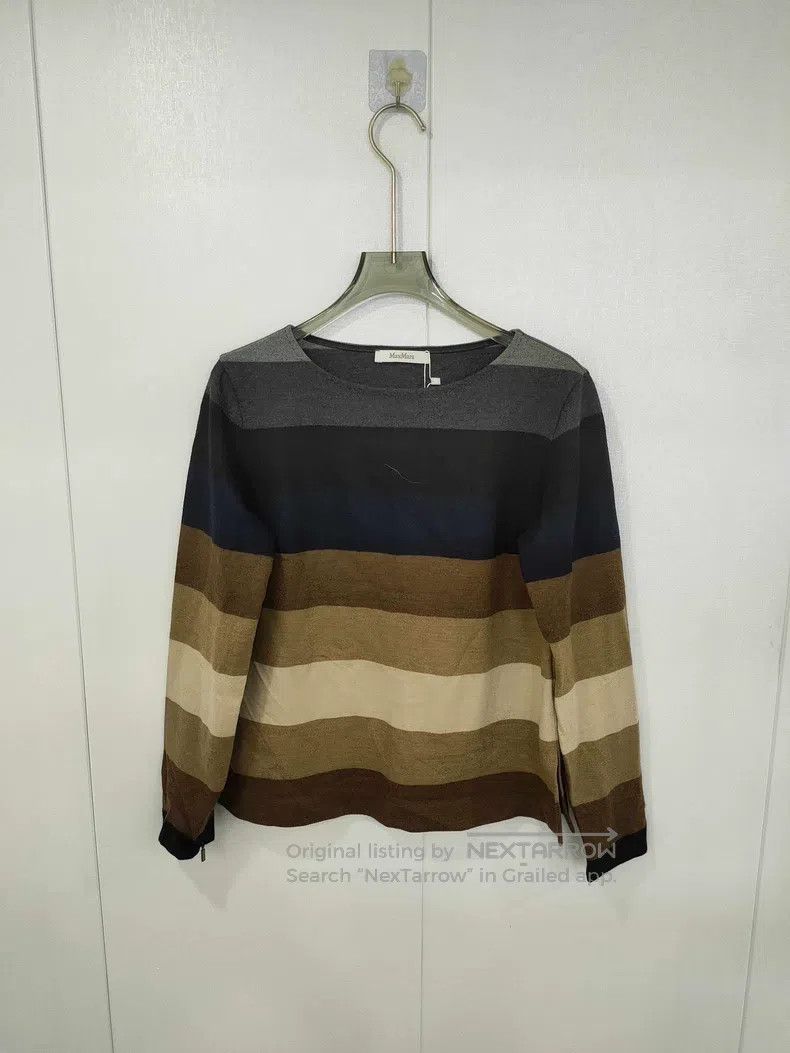 Max Mara Max Mara Solid Color Wool Striped Innerwear Size S / US 4 / IT 40 - 1 Thumbnail