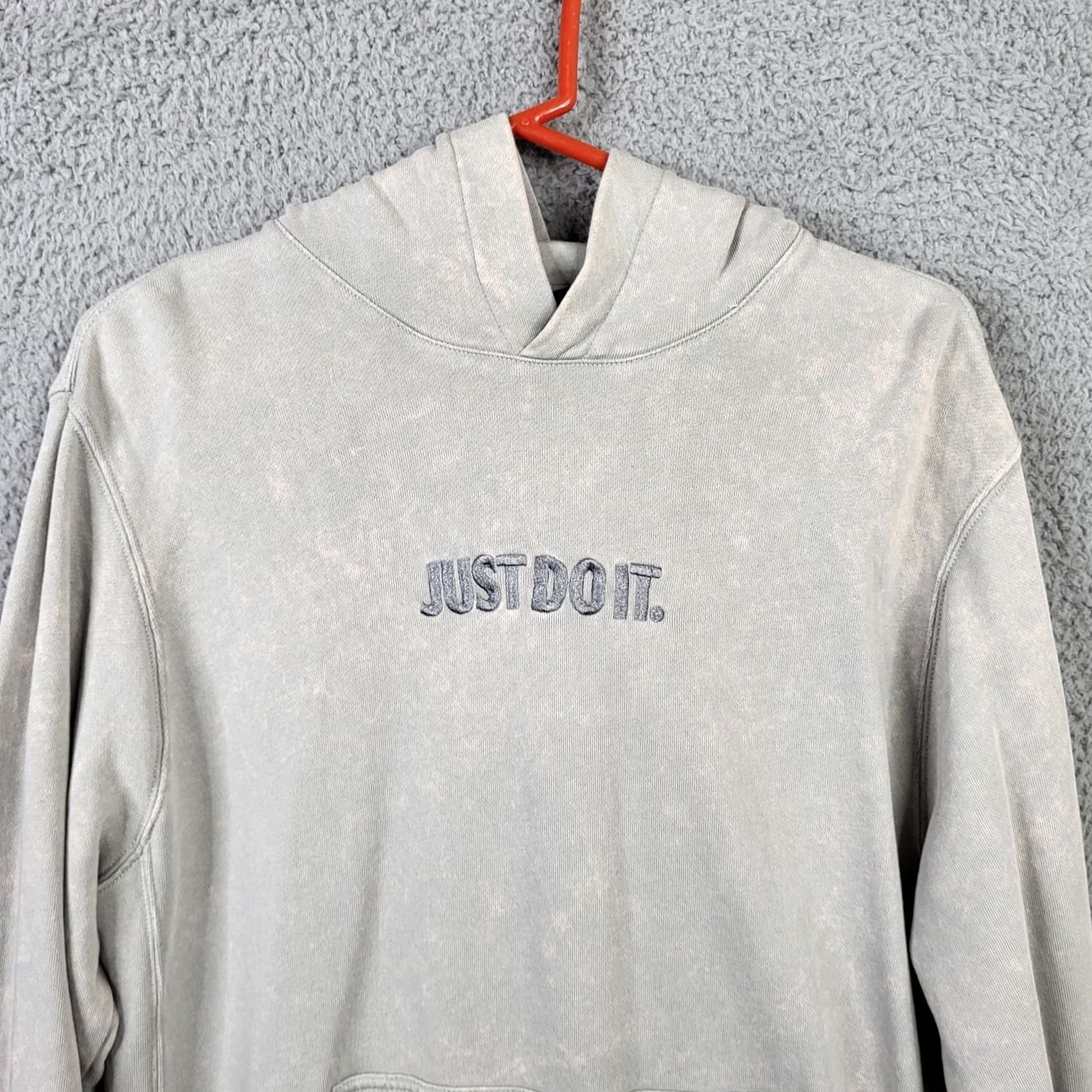 Nike Nike Just Do It Unisex Adult Hoodie Pullover Crew Neck 100% Cotton Gray M Size M / US 6-8 / IT 42-44 - 5 Thumbnail