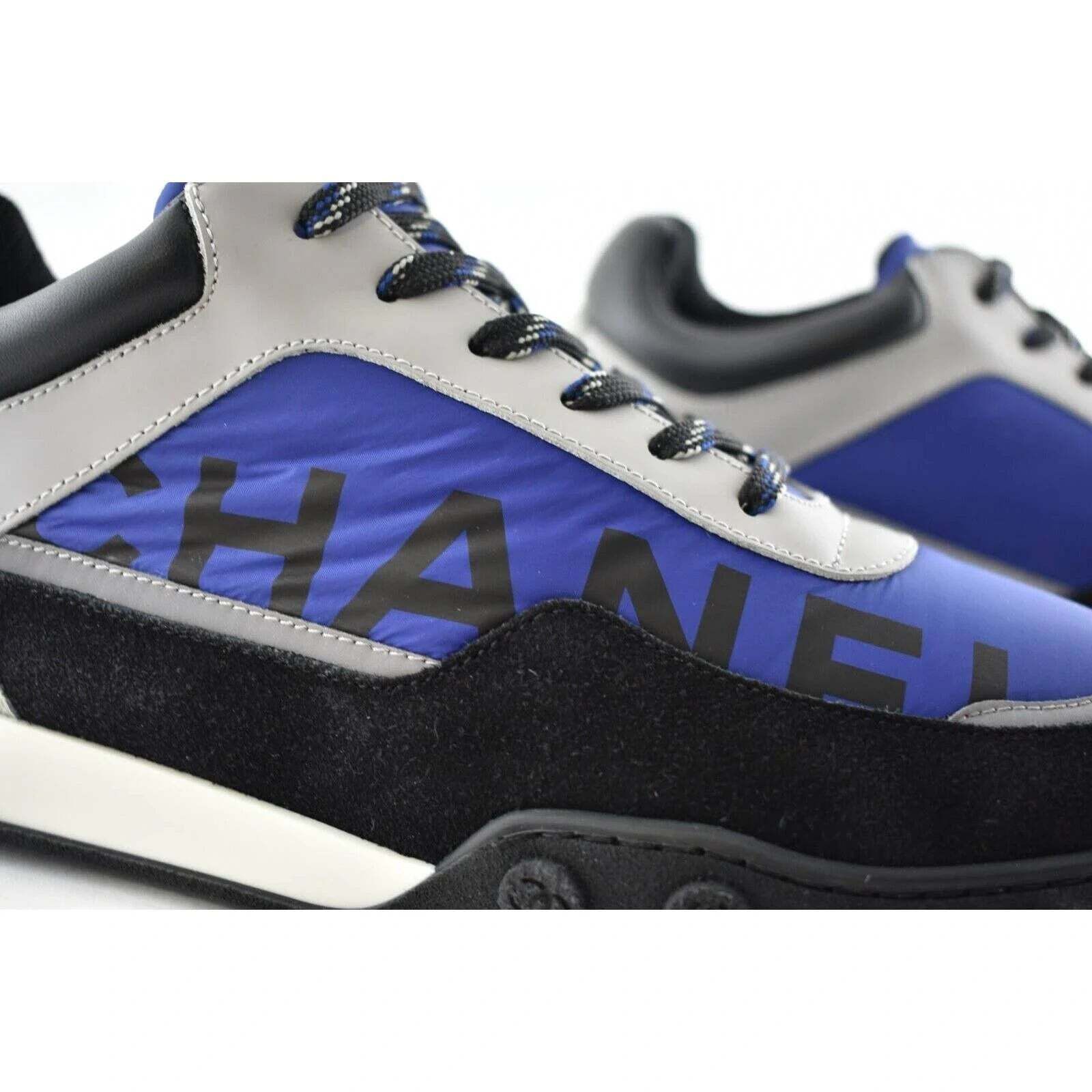 Chanel Chanel Mens 18B Nylon Lace Low Top Trainer Sneaker 43 10 Size US 10 / EU 43 - 2 Thumbnail