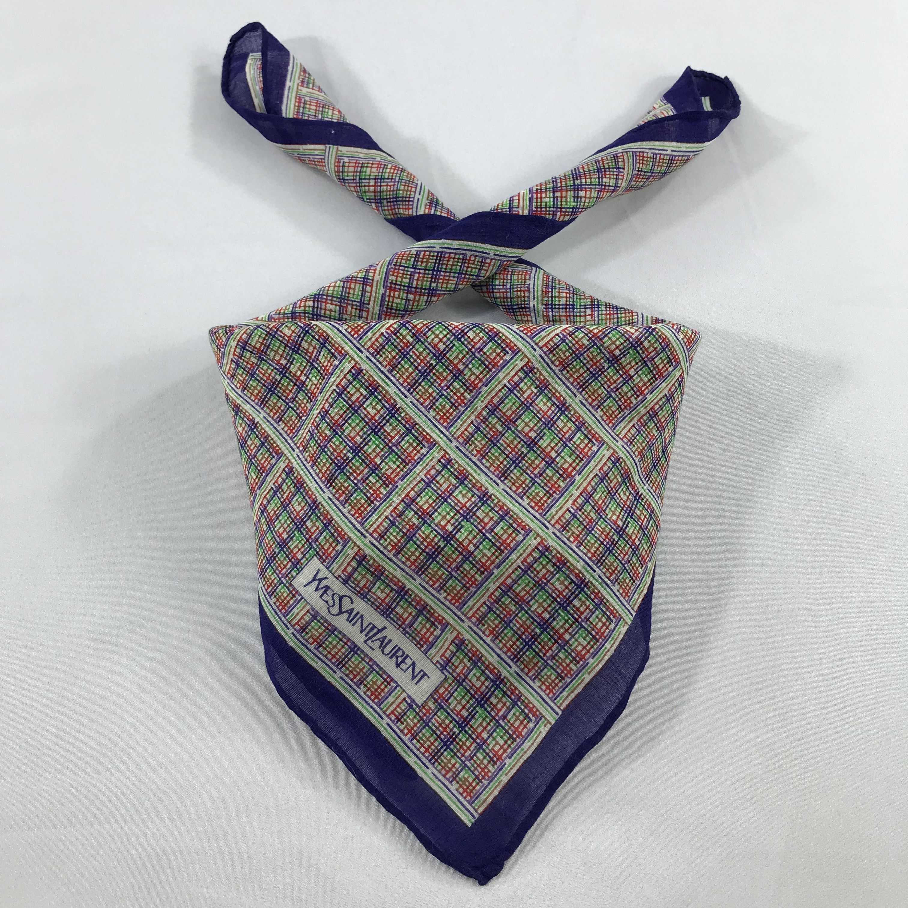 Vintage × Yves Saint Laurent Yves Saint Laurent Bandana / Handkerchief/Neckerchief -S2415 Size ONE SIZE - 3 Thumbnail