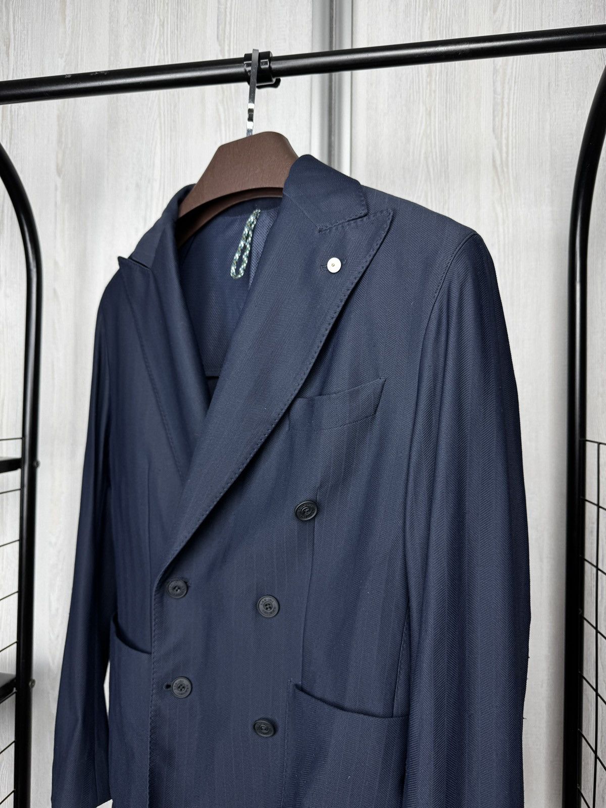 L.B.M. 1911 L.B.M 1911 Navy Travel Sport-Uniform double breasted blazer Size 40R - 5 Thumbnail