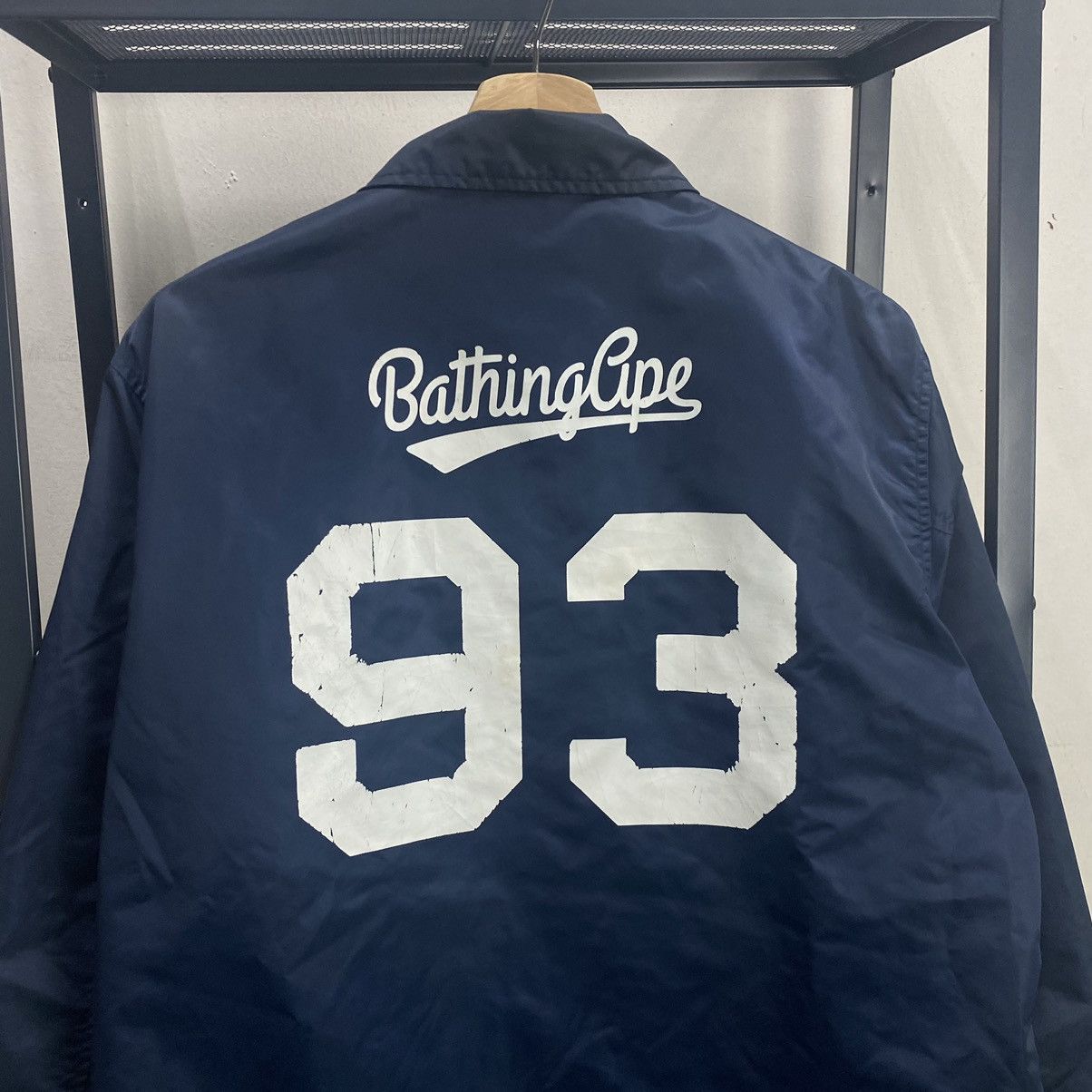 Bape A Bathing Ape Navy Blue 93 Logo Coack Jacket, size large Size US L / EU 52-54 / 3 - 4 Thumbnail