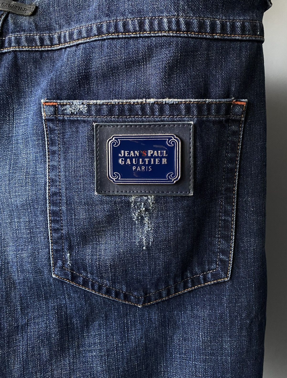 Jean Paul Gaultier Jean’s Paul Gaultier JPG Distressed Denim Metal Logo Archive Size US 36 / EU 52 - 14 Thumbnail