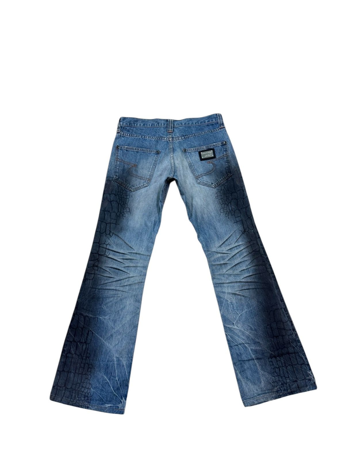 If Six Was Nine RARE SEMANTIC DESIGN FLARE JEANS Size US 31 - 7 Thumbnail