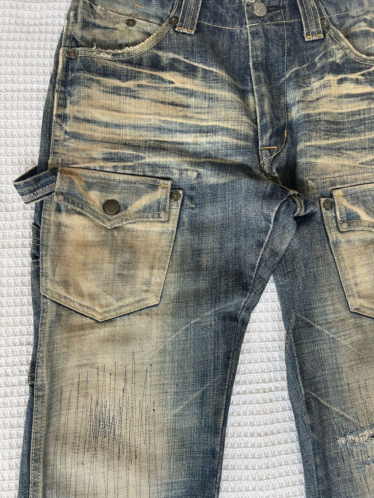 Hysteric Glamour Vintage 90s🔥BARTACK x QUADRO🔥Distressed Carpenter Denim Size US 30 / EU 46 - 11 Thumbnail