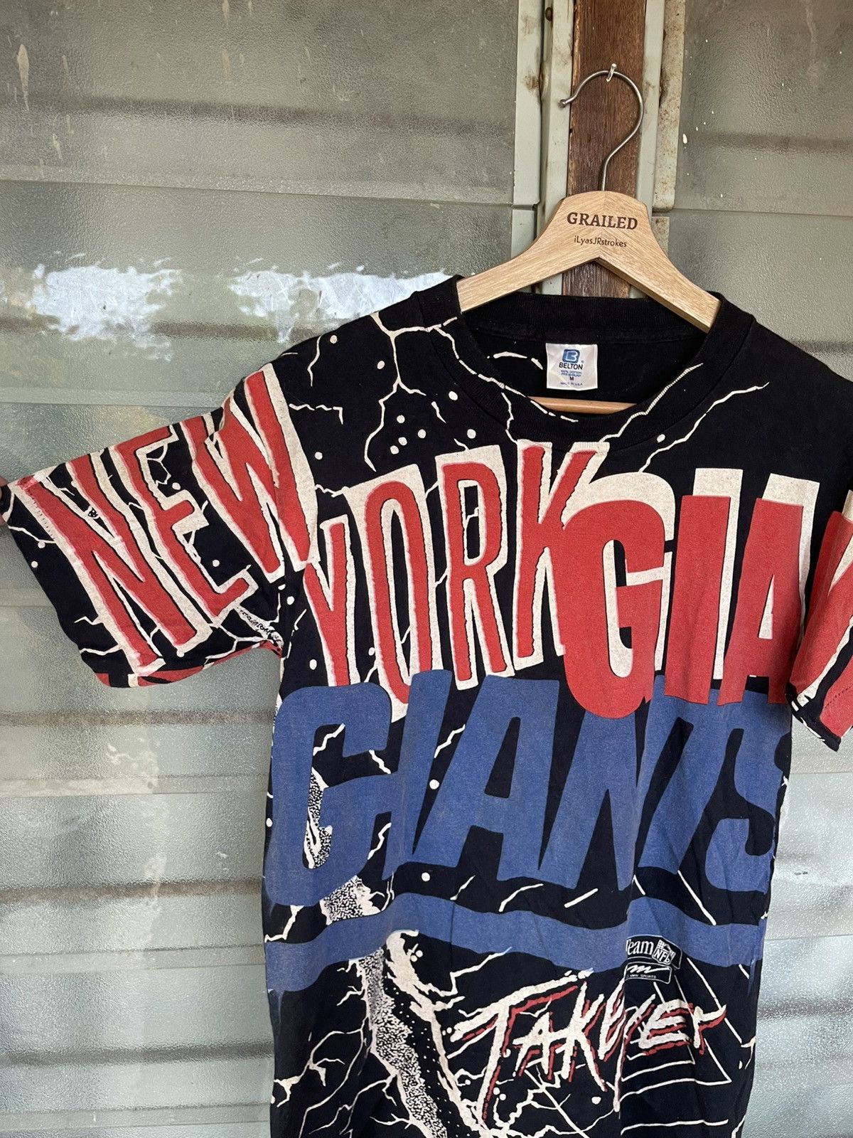 NFL Vintage Magic Johnson T's New York Giants All Over Print Tee Size US M / EU 48-50 / 2 - 5 Thumbnail