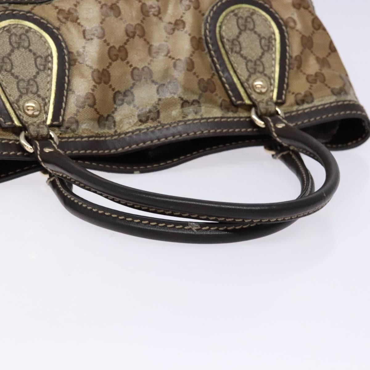 Gucci GUCCI GG Crystal Hand Bag Coated Canvas Beige Gold Size ONE SIZE - 7 Thumbnail