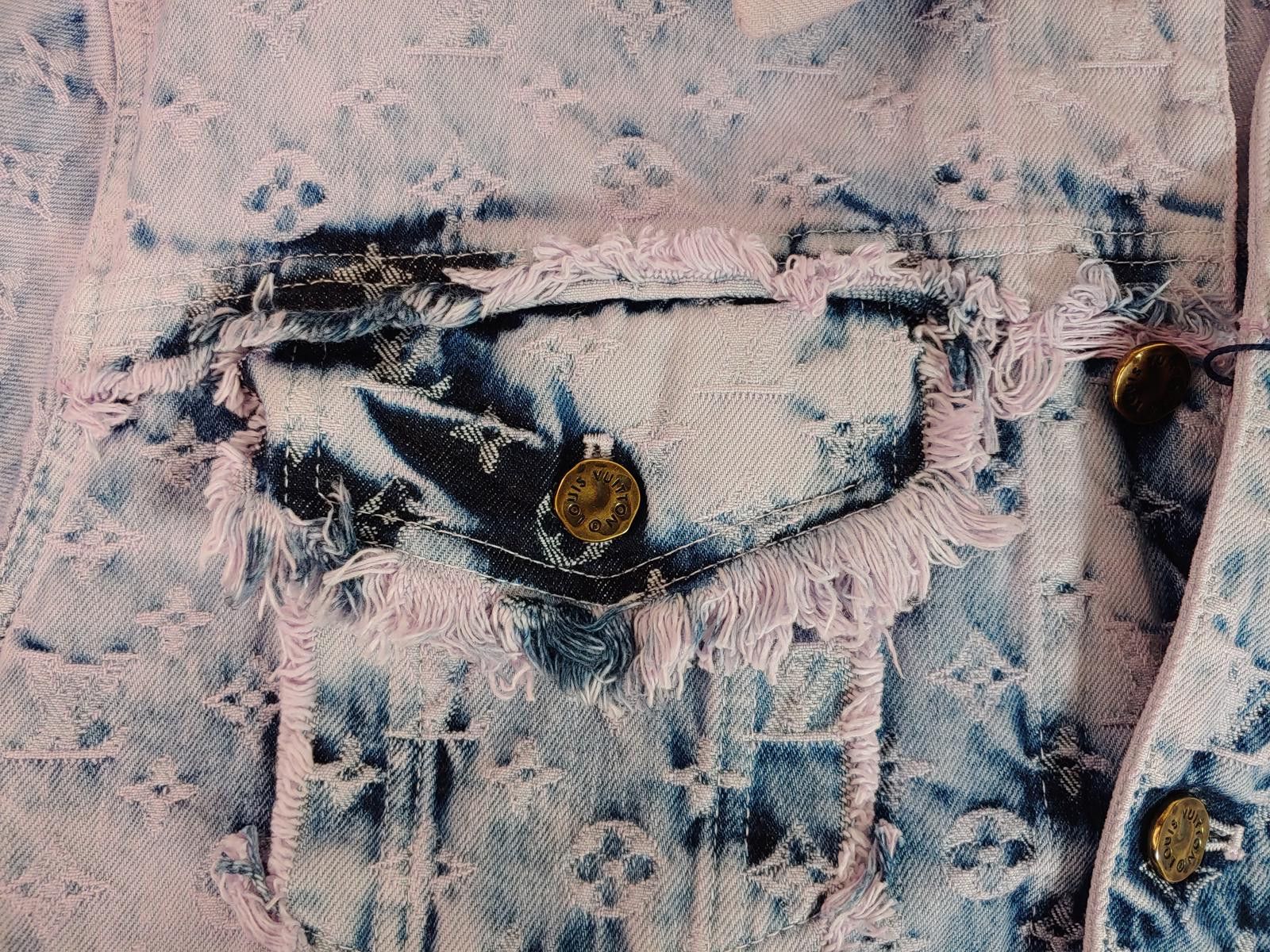 Louis Vuitton Louis Vuitton Fringed Monogram Boyhood Denim Jacket - Purple Size US L / EU 52-54 / 3 - 4 Thumbnail