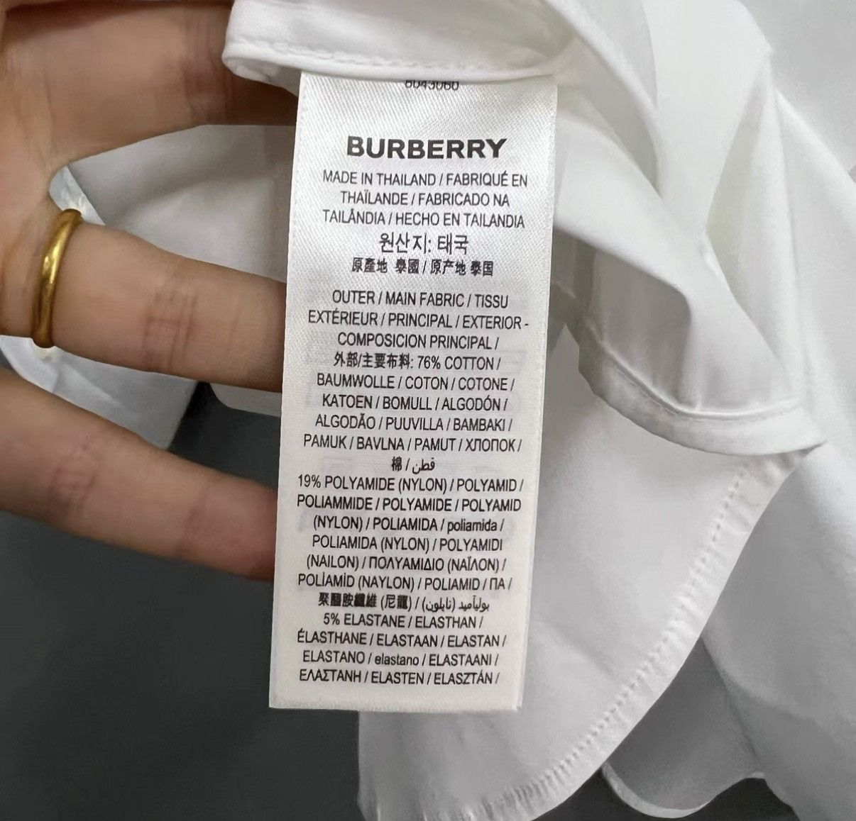 Burberry Burberry White TB Embroidered Shirt J41 Size US L / EU 52-54 / 3 - 3 Thumbnail