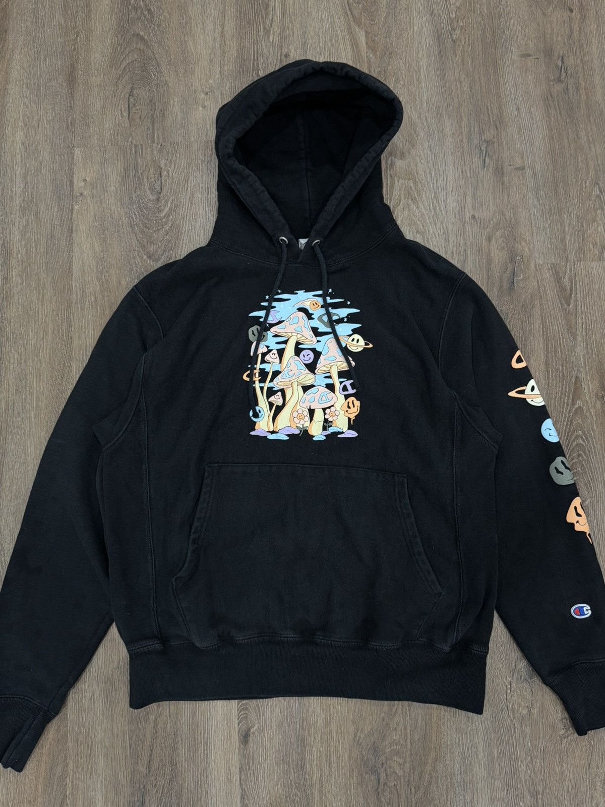 Champion × Vintage Champion Reverse Weave Mushroom Smiley Psychedelic Hoodie Size US M / EU 48-50 / 2 - 3 Thumbnail