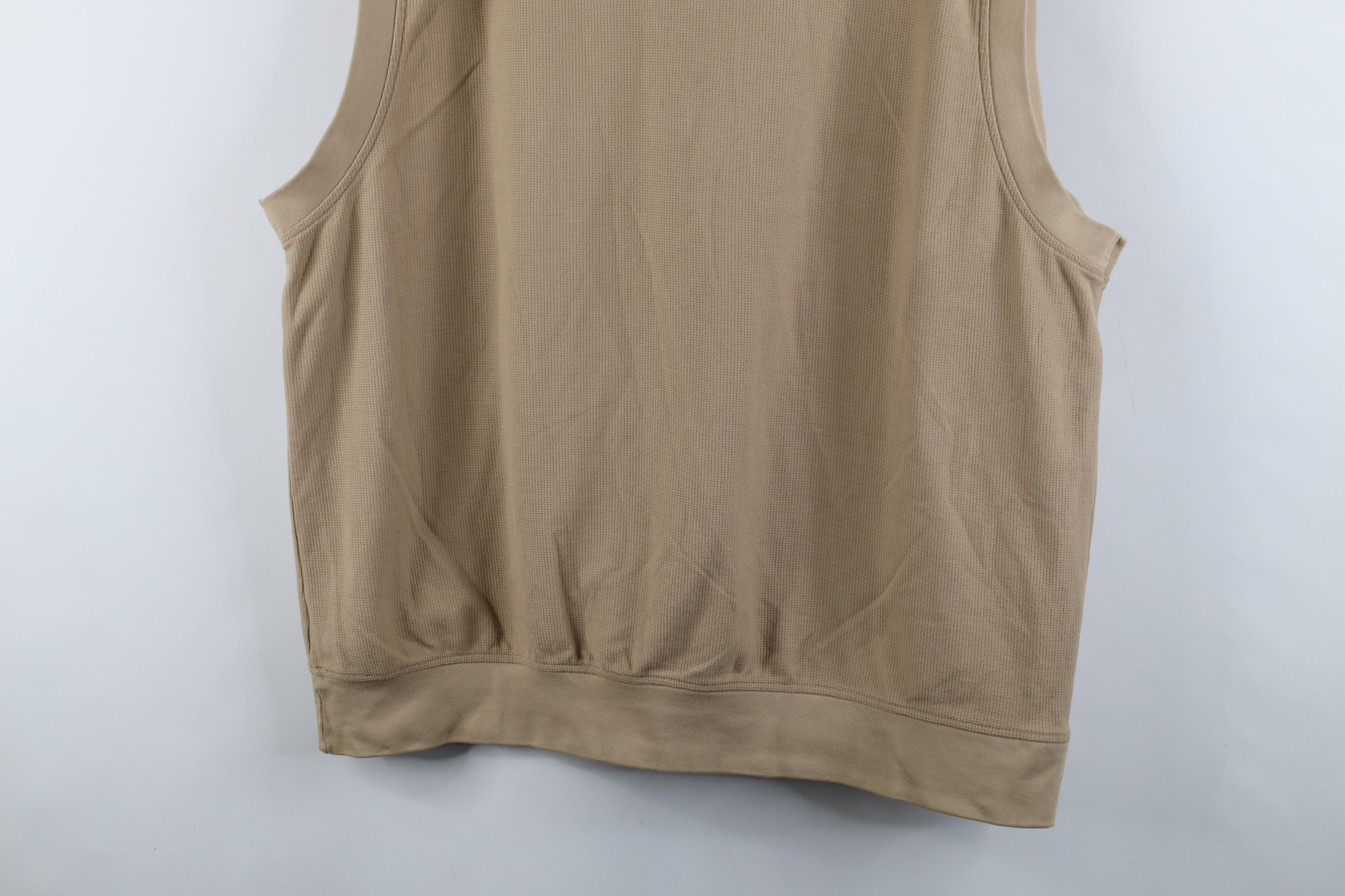 Lands' End × Vintage Vintage 90s Lands End Waffle Knit Sweater Vest Beige Cotton Size US XL / EU 56 / 4 - 10 Thumbnail